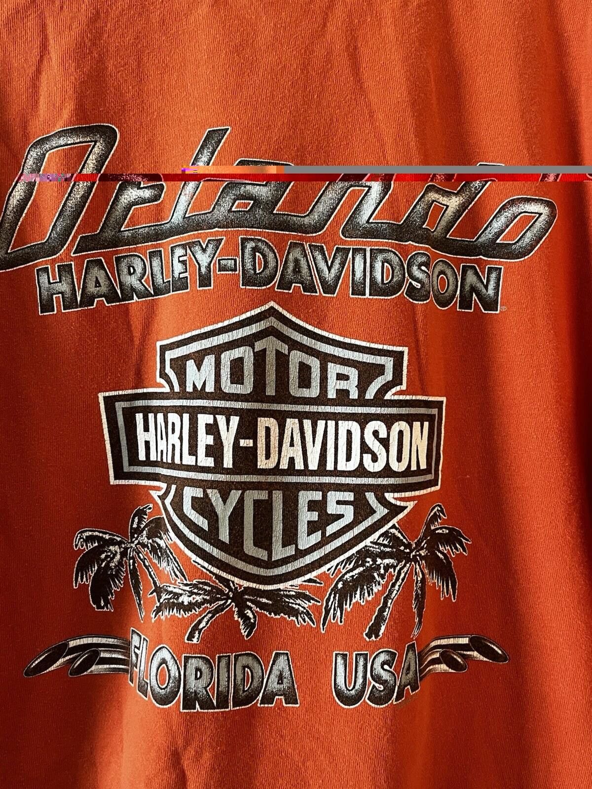 Other Harley-Davidson Orlando Florida Graphic T-Shirt Orange M Size ONE SIZE - 5 Thumbnail