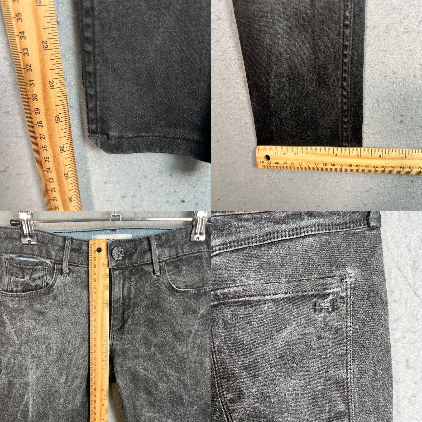 Vintage Habitual Womens Jeans 26 Black Denim Skinny Low Rise Adult Womens 26 28 Inseam 26in Cotton Blend Denim Pants Size 28" / US 6 / IT 42 - 8 Thumbnail