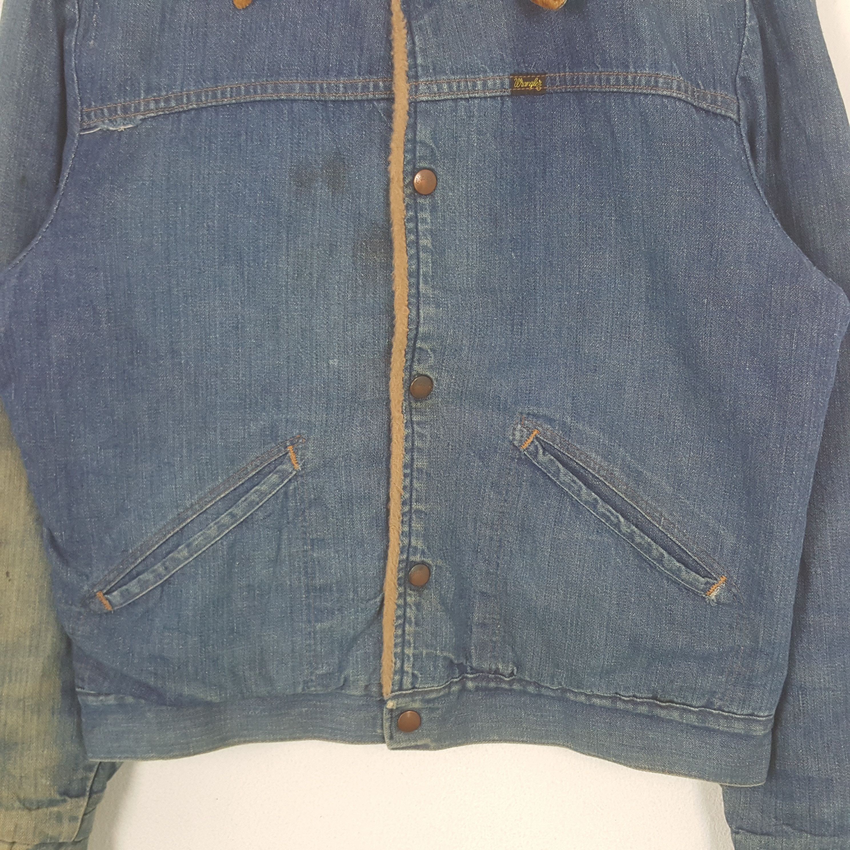 Wrangler Vintage Wrangler Retro Style Winter Denim Jacket C302N7 Size US M / EU 48-50 / 2 - 2 Thumbnail