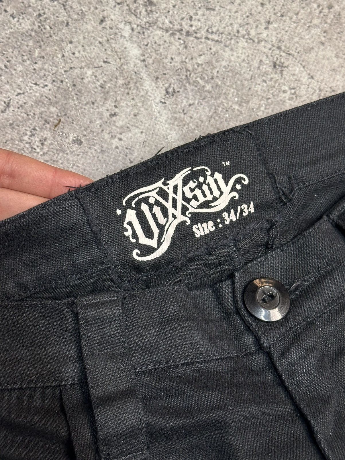 Gotcha Vixxsin gothic black denim pants Y2K punk streetwear Size US 34 / EU 50 - 7 Thumbnail
