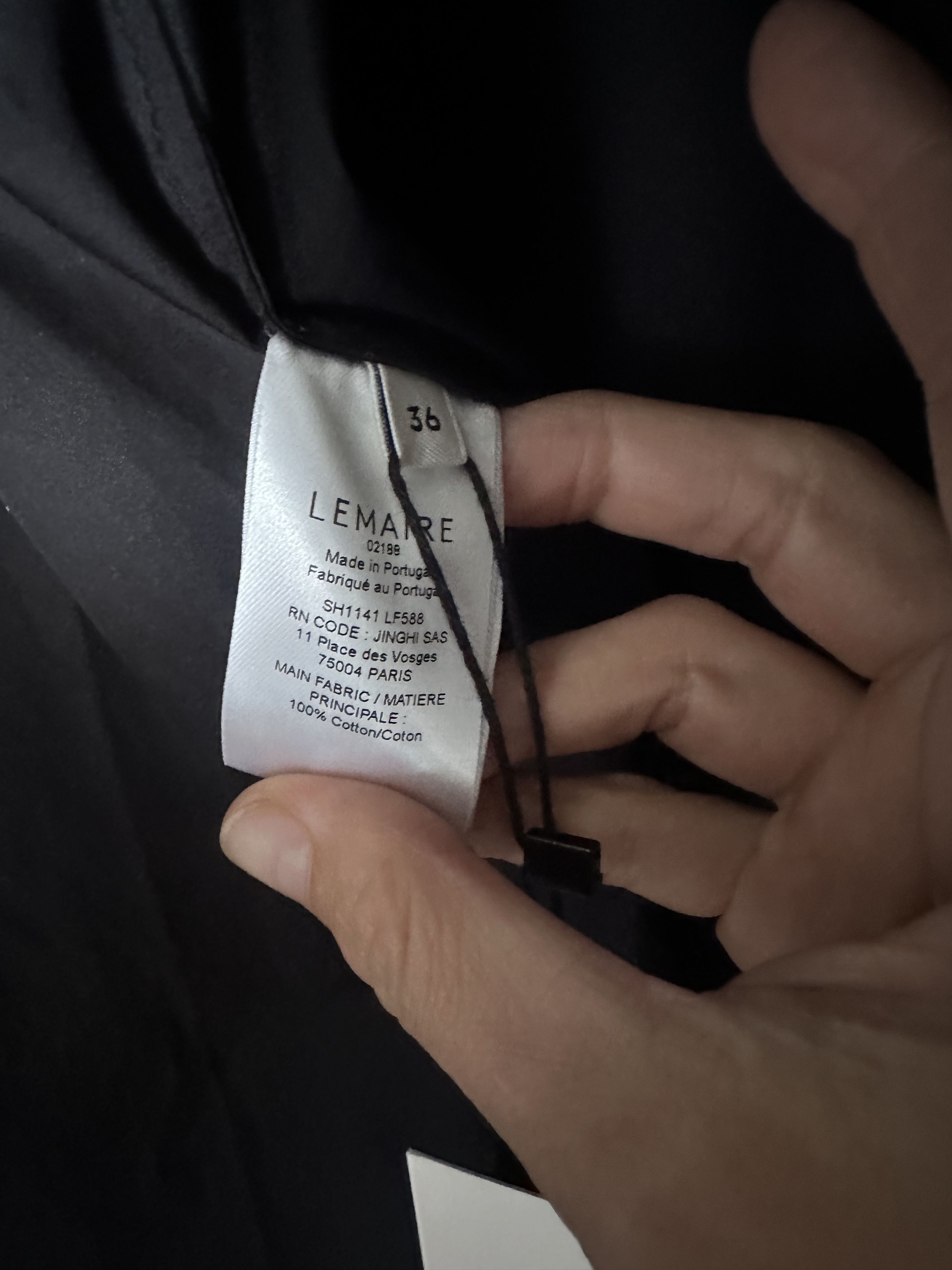 Lemaire LEMAIRE Twisted Shirt – Jet Black (Size S w Tag) Size S / US 4 / IT 40 - 2 Thumbnail