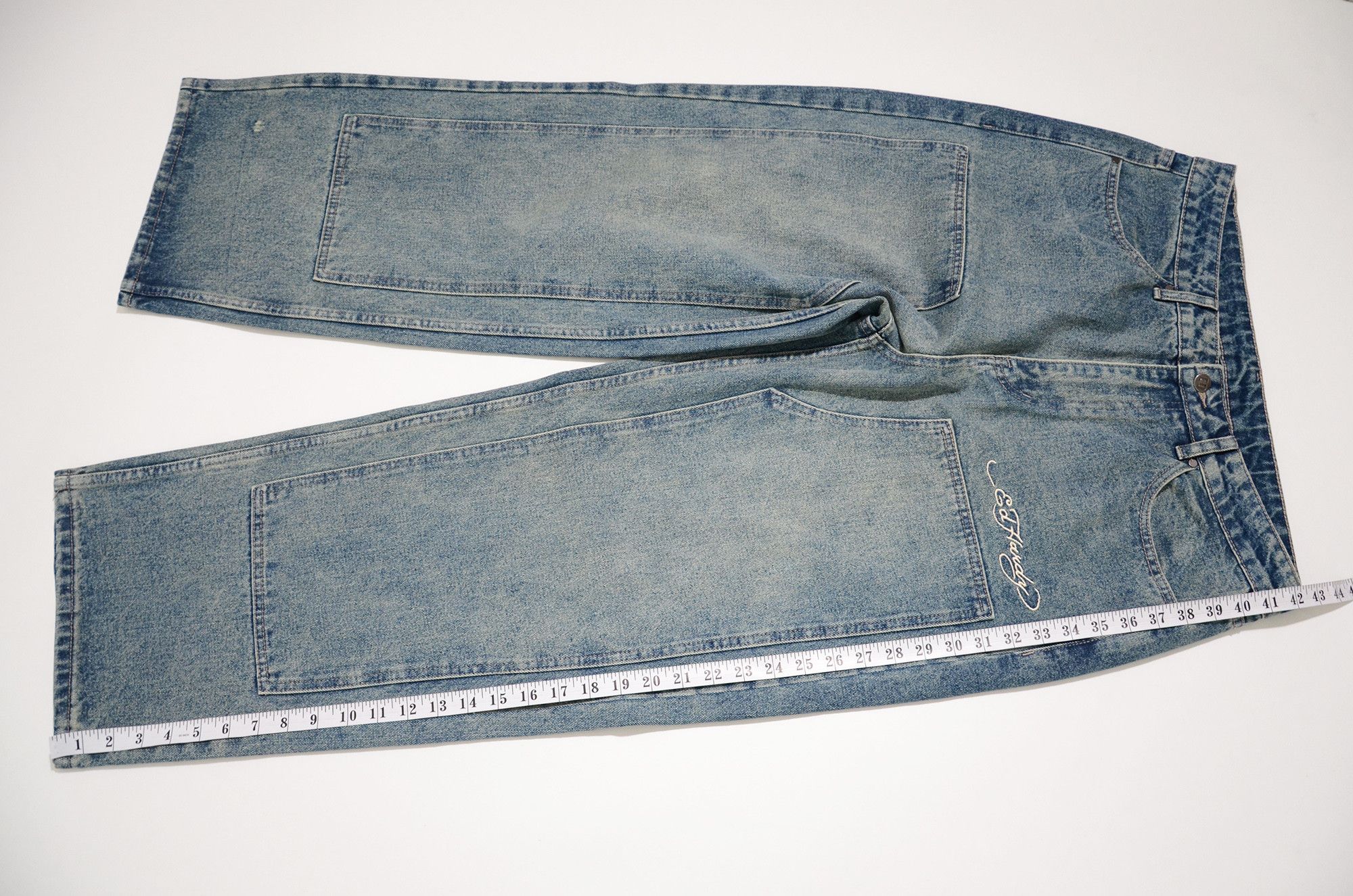 Ed Hardy [Tiny Flaw & Wrong Size Tag] Ed Hardy Jeans Baggy Hiphop Size US 31 - 17 Thumbnail