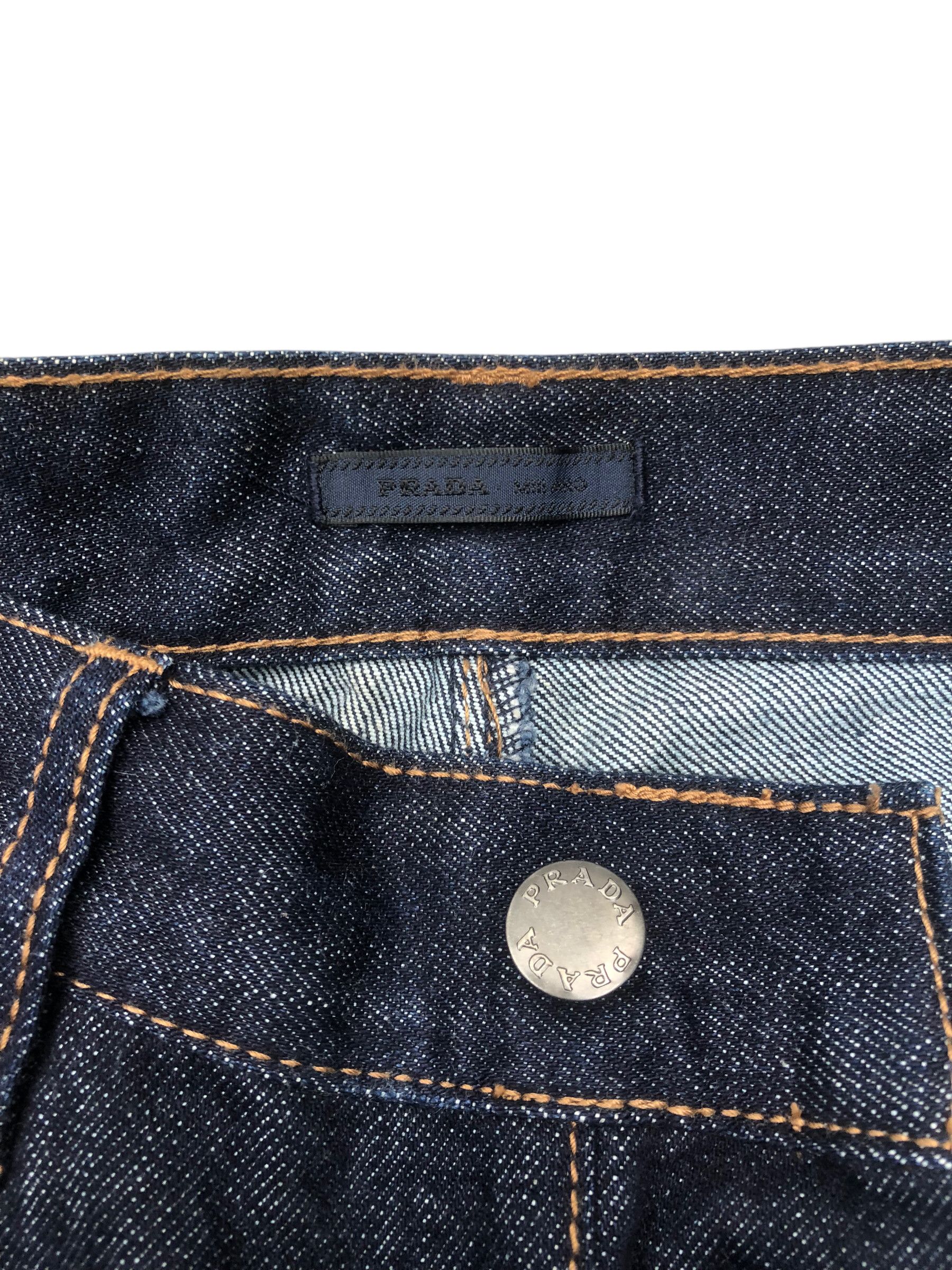 Prada 💯Authentic PRADA MILANO Tapered Fit Indigo Dark Blue Jeans Size US 31 - 9 Thumbnail