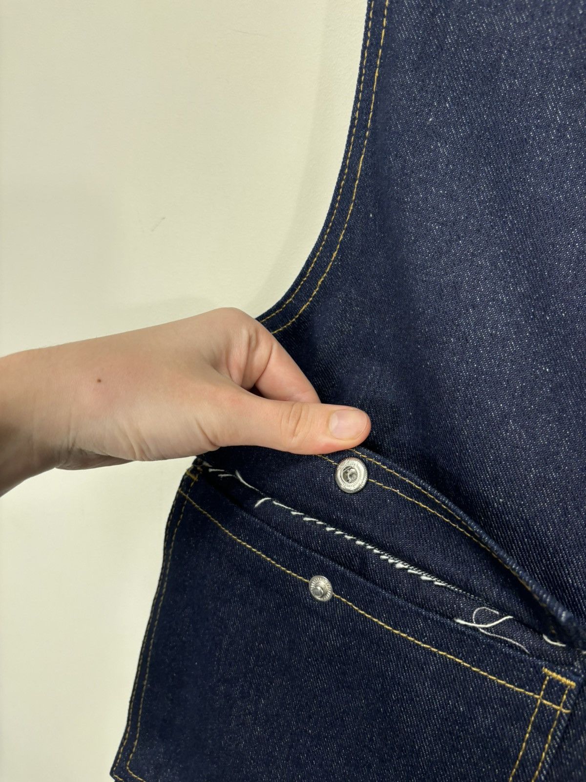Other Mir Studio Workshop Y2K Navy Blue Hype Denim Vest Jacket Size US S / EU 44-46 / 1 - 10 Thumbnail