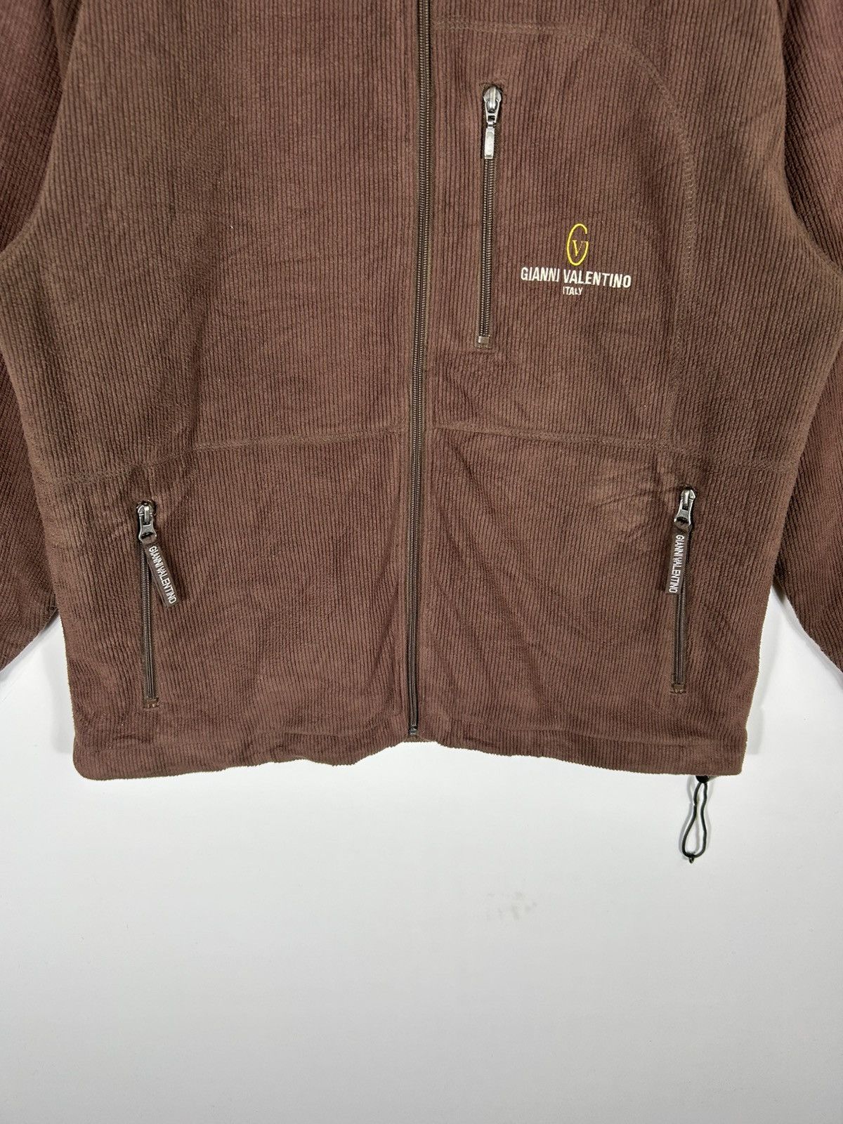 Gianni Valentino ⚡️Vintage Gianni Valentino Italy Corduroy Zipper Jacket Size US L / EU 52-54 / 3 - 5 Thumbnail