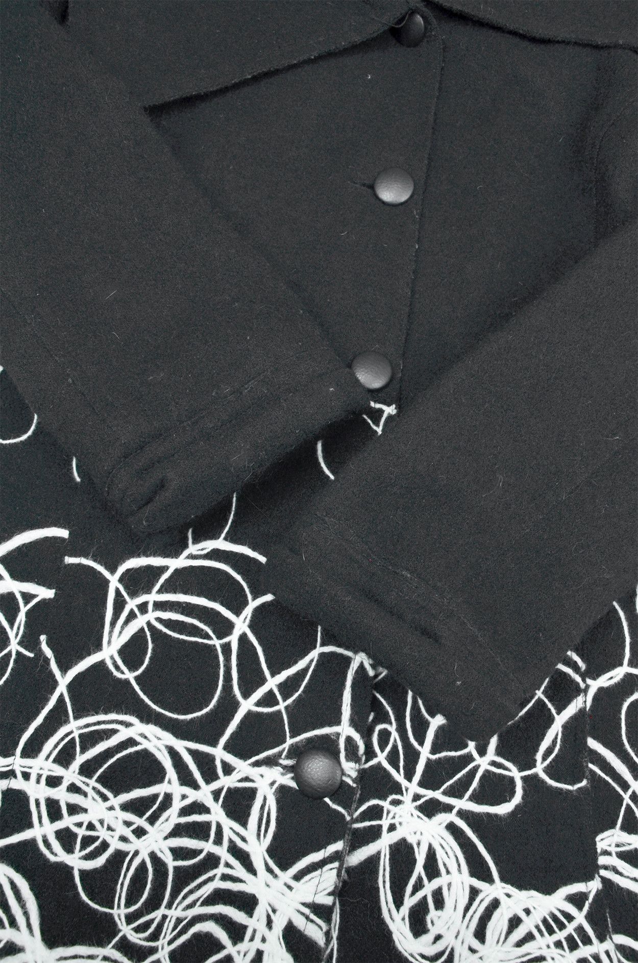 Dolce & Gabbana D&G Black Wool Embroidered Coat - Size IT42 Size M / US 6-8 / IT 42-44 - 4 Thumbnail