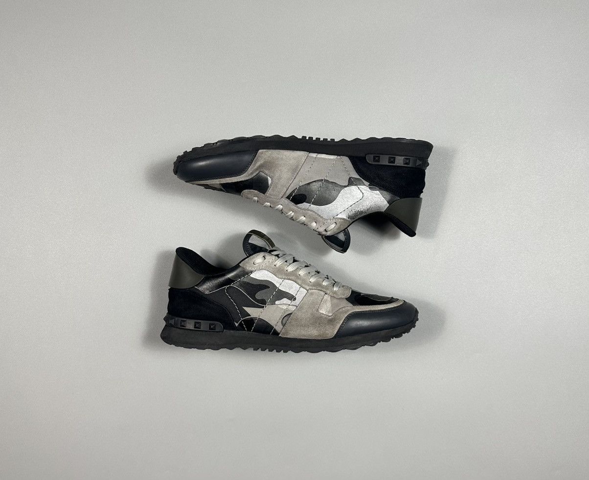 Valentino Valentino Rockrunner Camouflage Sneakers Grey/Black Size US 11 / EU 44 - 1 Thumbnail