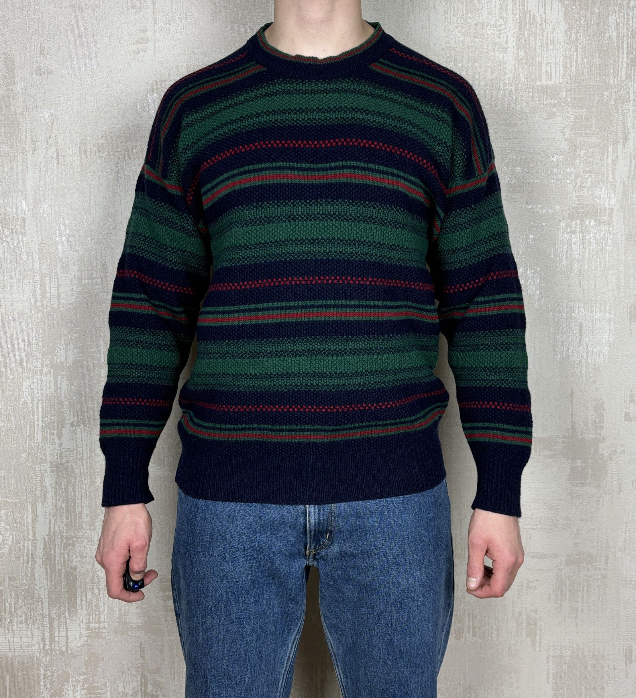 Alan Paine × Vintage Alan Paine Wool Crew Sweater Striped Size UK 40" EU 48 Size US L / EU 52-54 / 3 - 2 Thumbnail