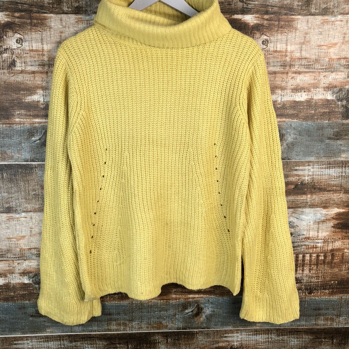 Homespun Knitwear × Japanese Brand A.V.V Standard Yellow Knitwear #A1822 Size M / US 6-8 / IT 42-44 - 3 Thumbnail