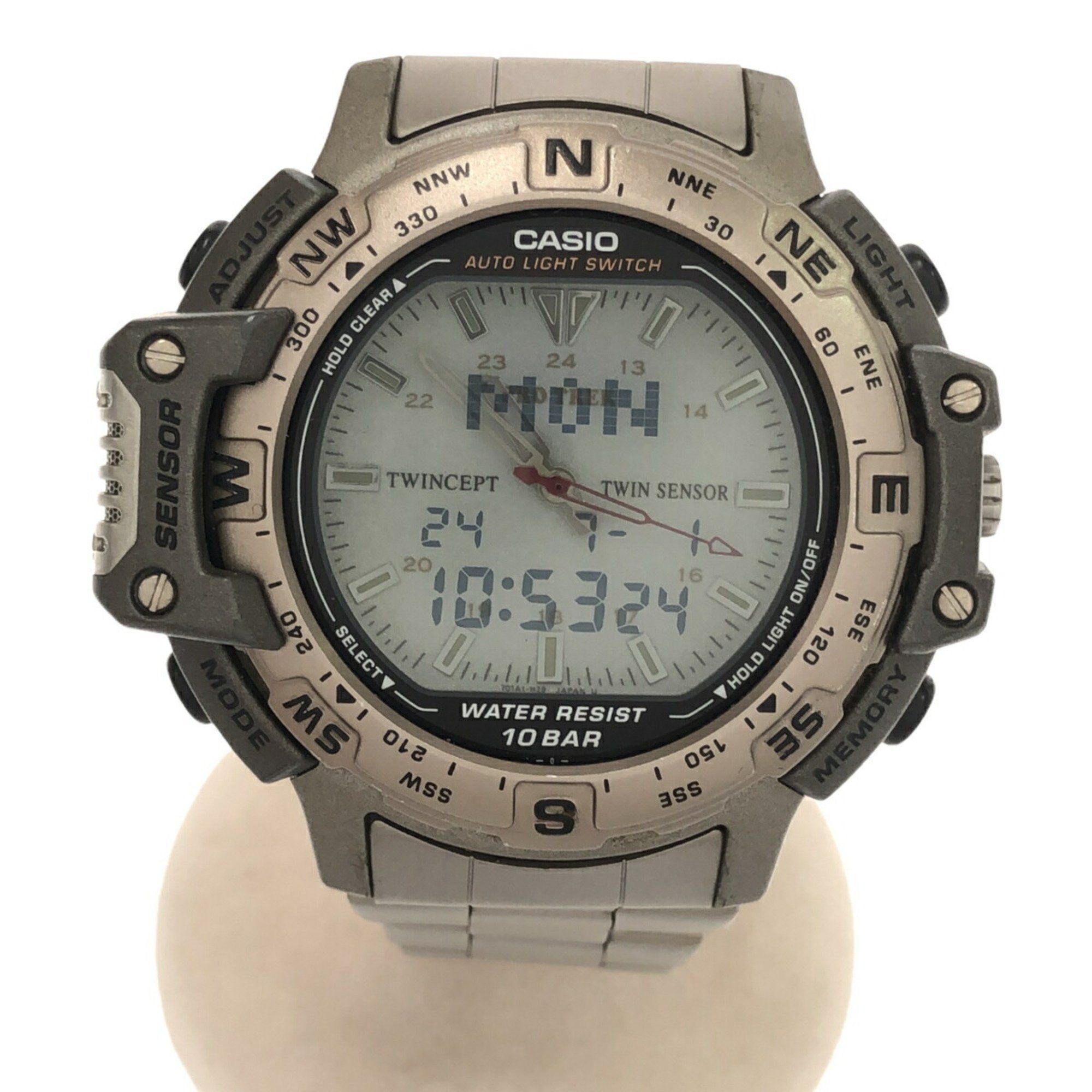 Casio Casio PRO TREK Pro Trek Watch PRT 500 Silver Titanium Bracelet Men s Mikunigaoka Store Grailed