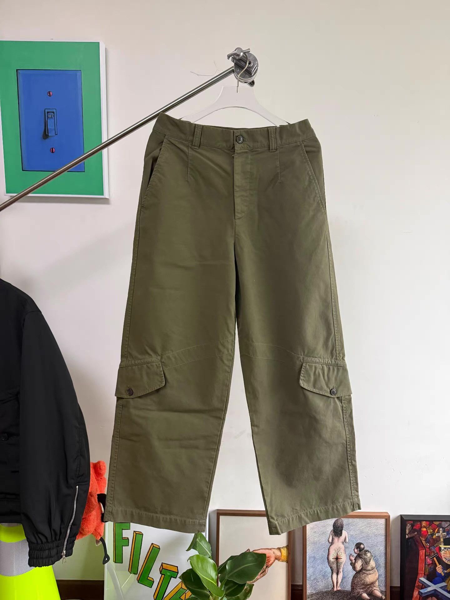 Dries Van Noten Dries Van Noten DVN Olive Cargo Pants Q17 Size US 34 / EU 50 - 1 Thumbnail