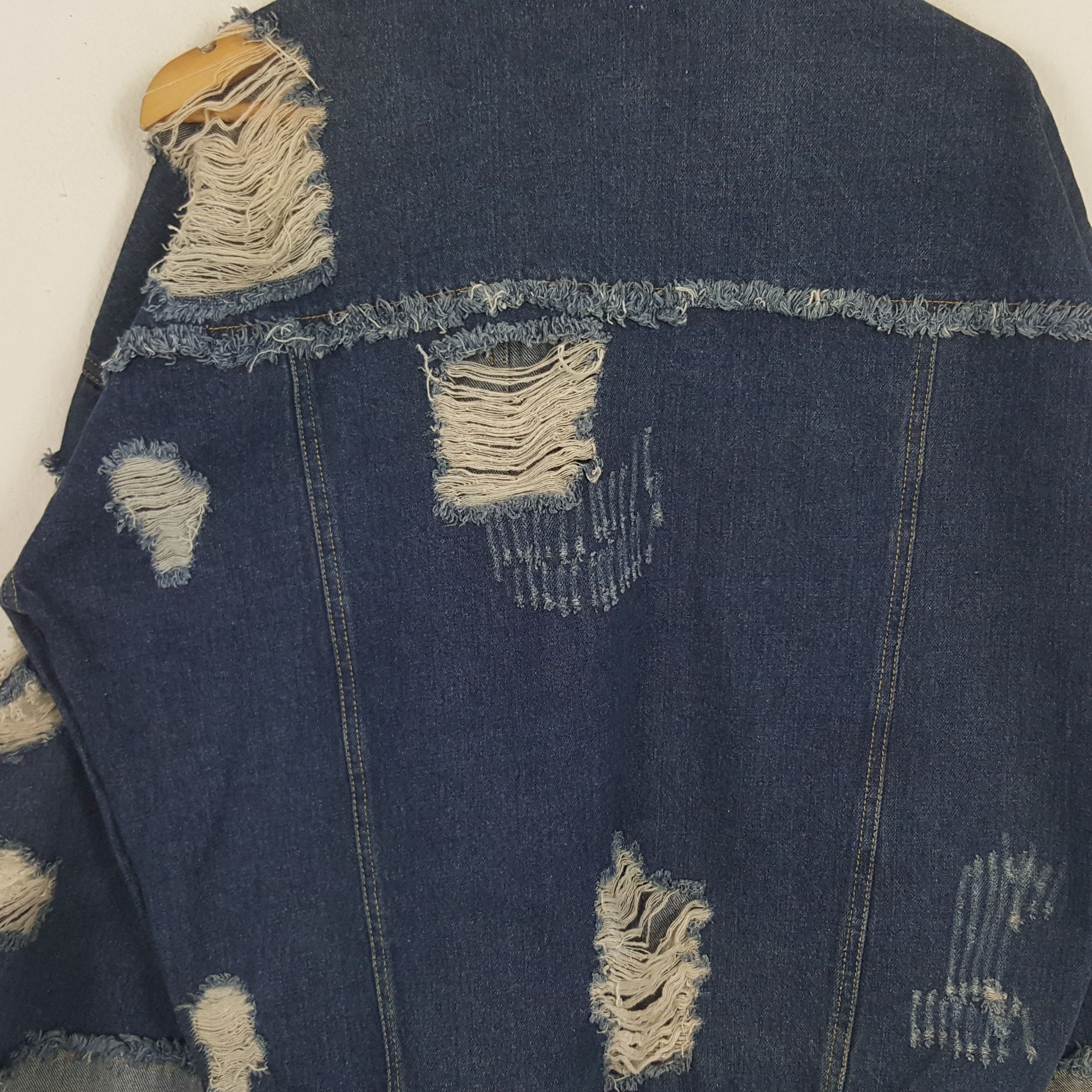 Japanese Brand × Vintage Vintage Envym Japanese Distressed Style Denim Jacket Size US L / EU 52-54 / 3 - 4 Thumbnail