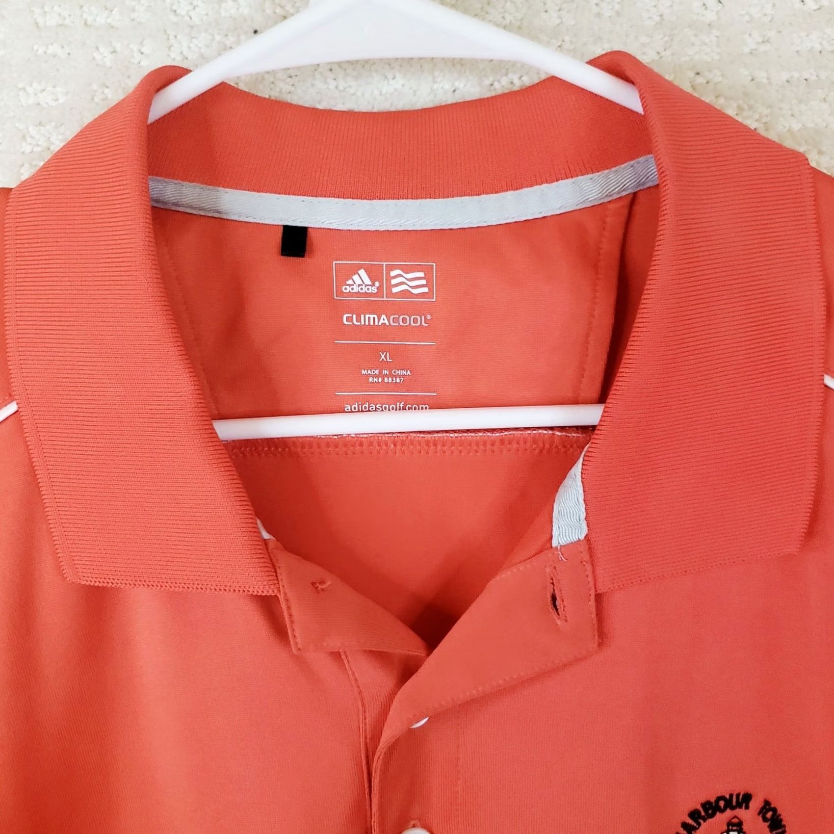 Adidas Adidas Climacool Polo Shirt Mens XL Orange Short Sleeve Golf Polo Shirt Size US XL / EU 56 / 4 - 6 Thumbnail