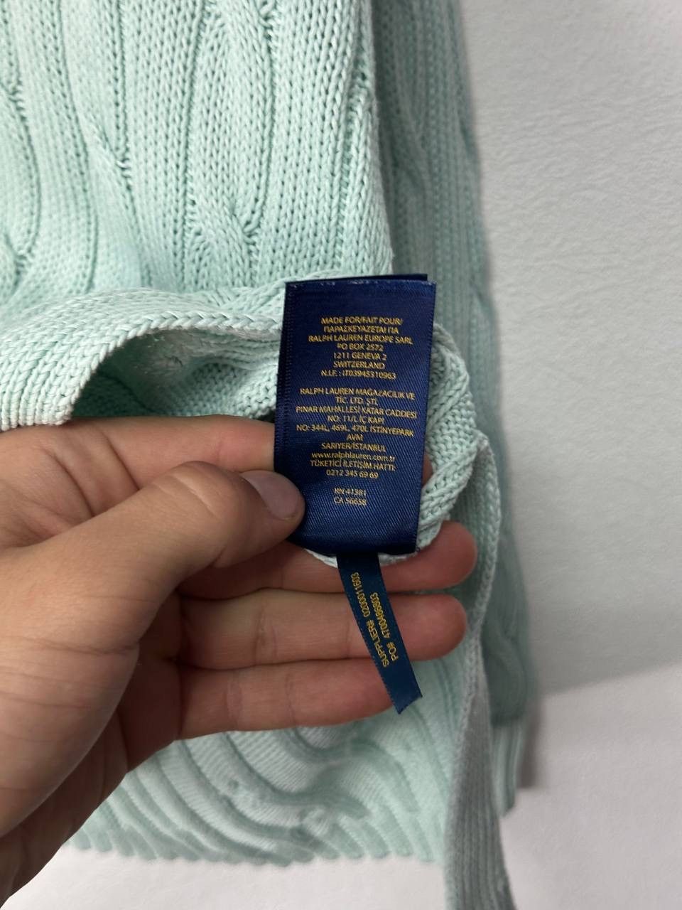 Polo Ralph Lauren Polo Ralph Lauren Cable Knit Sweater Mint Pima Cotton S Y2K Size S / US 4 / IT 40 - 9 Thumbnail