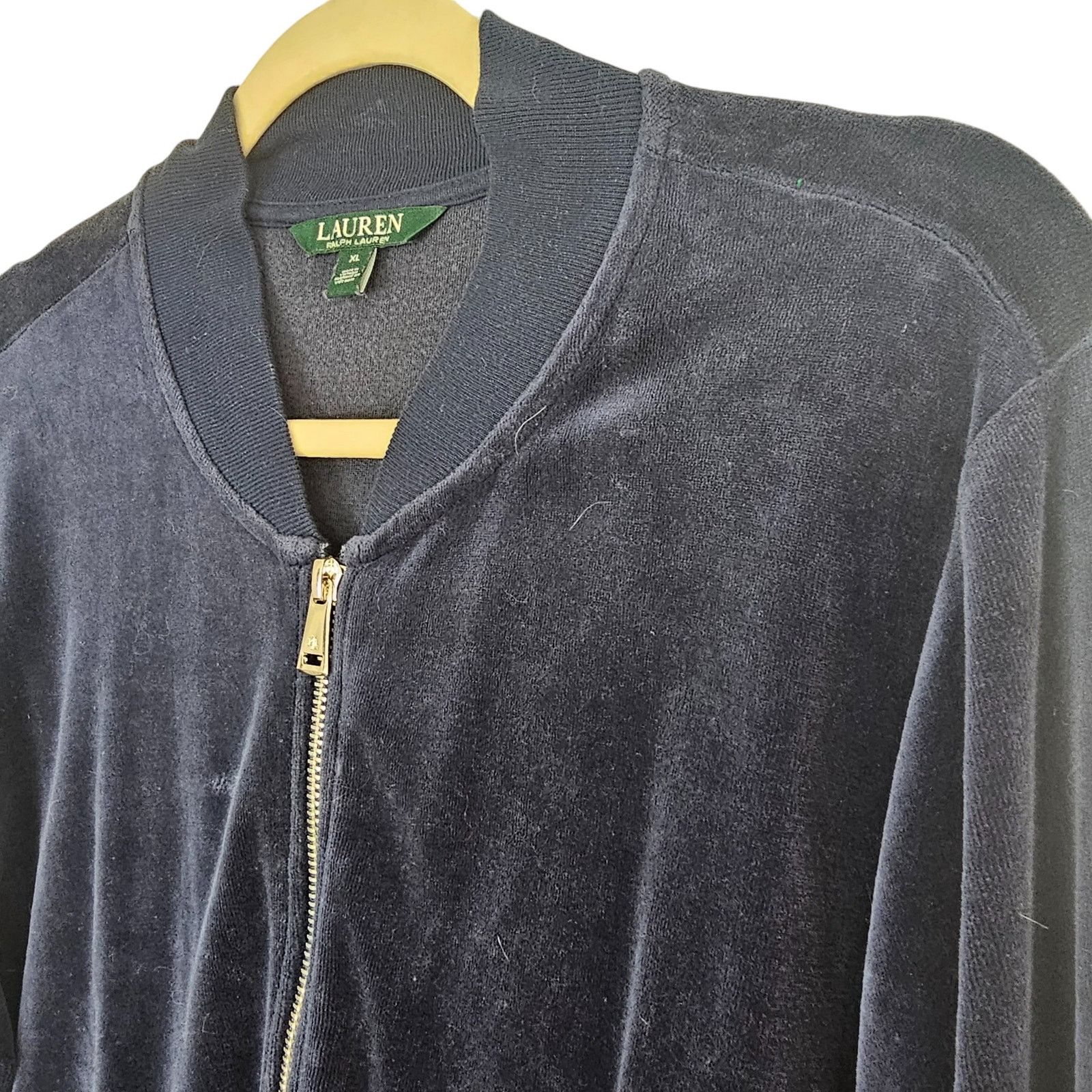 Lauren Ralph Lauren Lauren Ralph Lauren Womens Velour Full Zip Sweater Jacket XL Size XL / US 12-14 / IT 48-50 - 5 Thumbnail