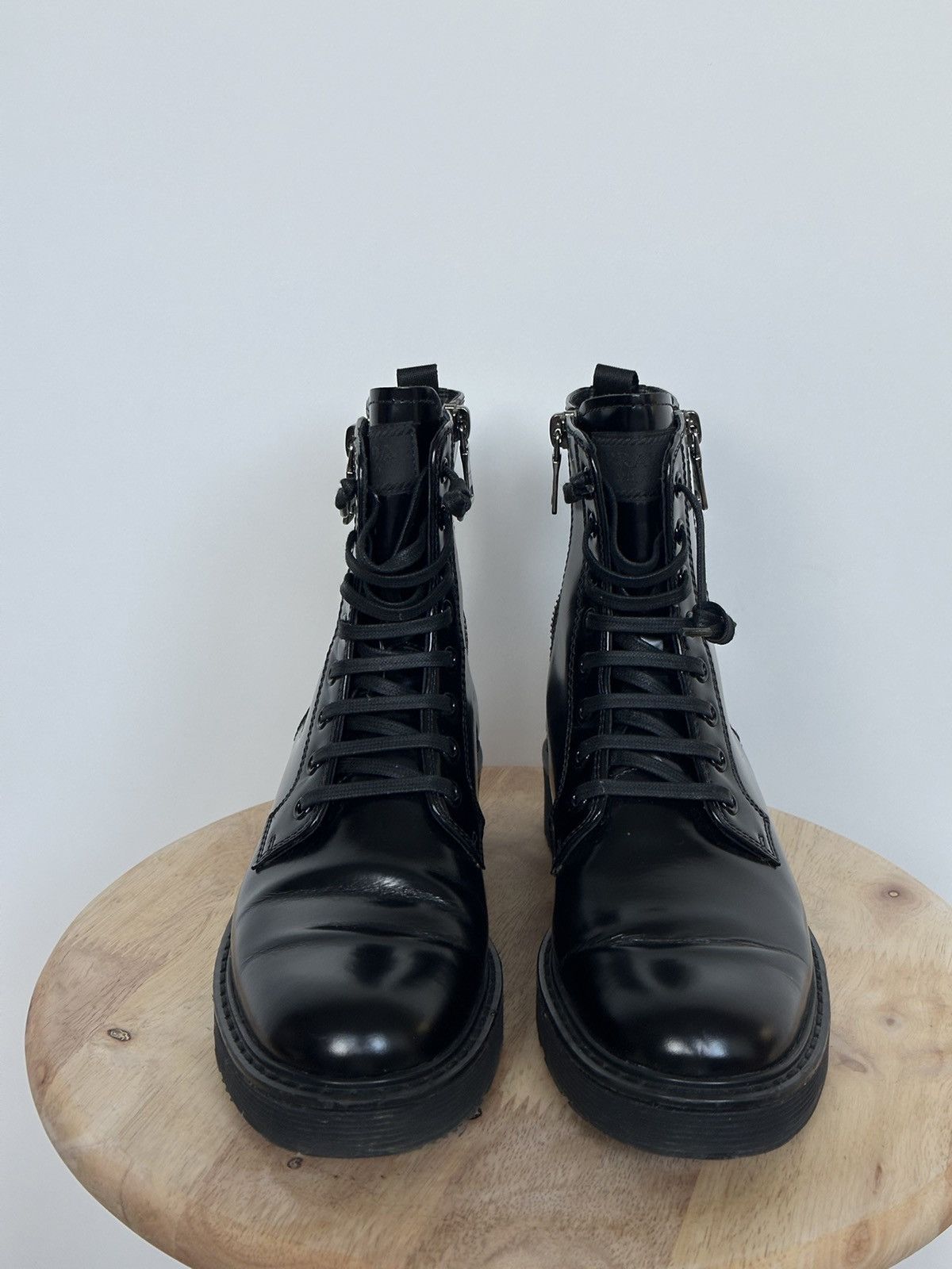 Designer × Prada Prada Leather Combat Boots Size US 6.5 / IT 36.5 - 5 Thumbnail