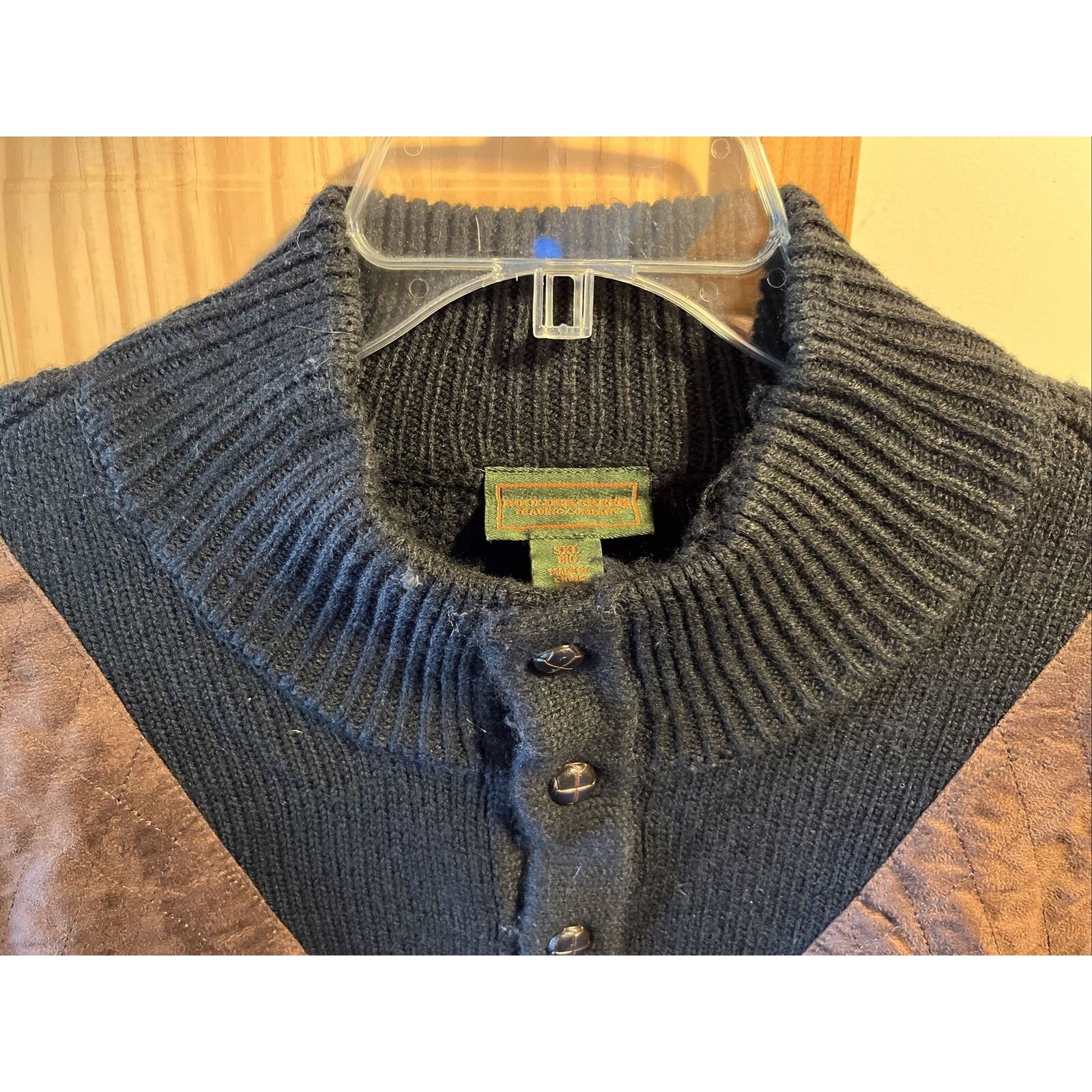 Boulder Creek Boulder Creek Sweater Men's 3XL Black Acrylic Polyester LS Size US XXL / EU 58 / 5 - 9 Thumbnail