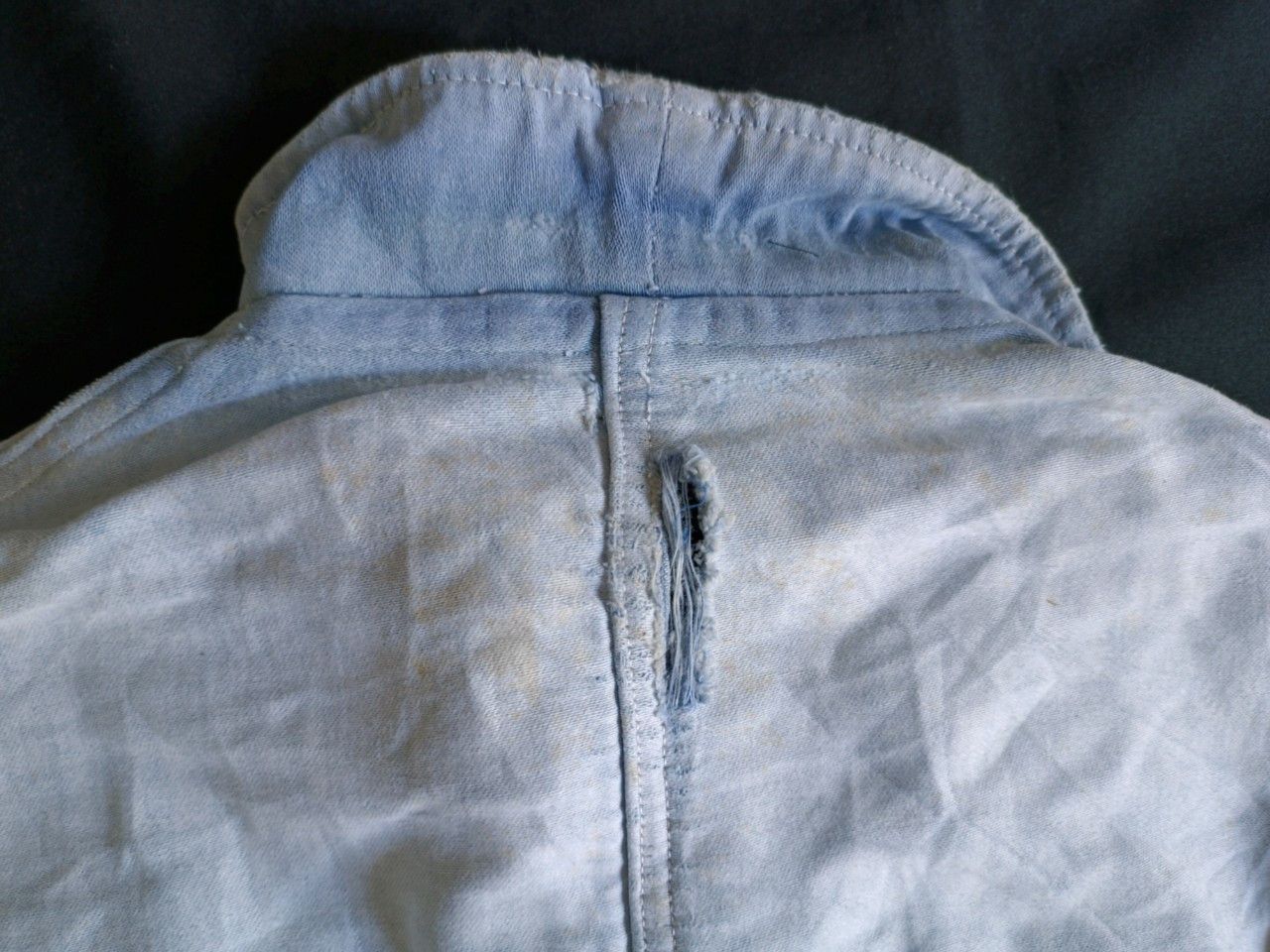Moleskine VTG 50s France Moleskine Fade indigo Chore Jacket. Size US L / EU 52-54 / 3 - 8 Thumbnail