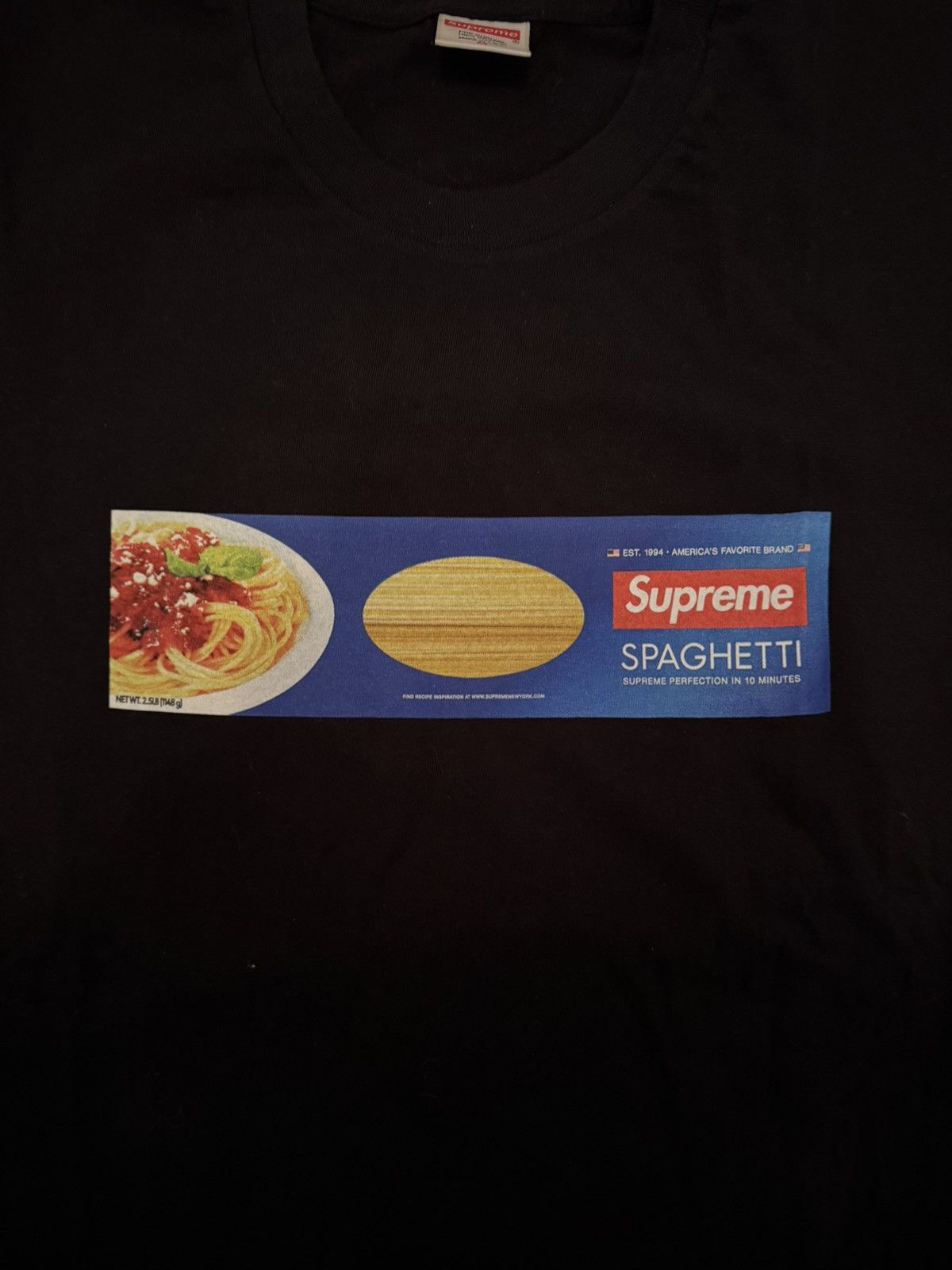 Supreme Supreme Spaghetti Tee Black Size US M / EU 48-50 / 2 - 2 Thumbnail