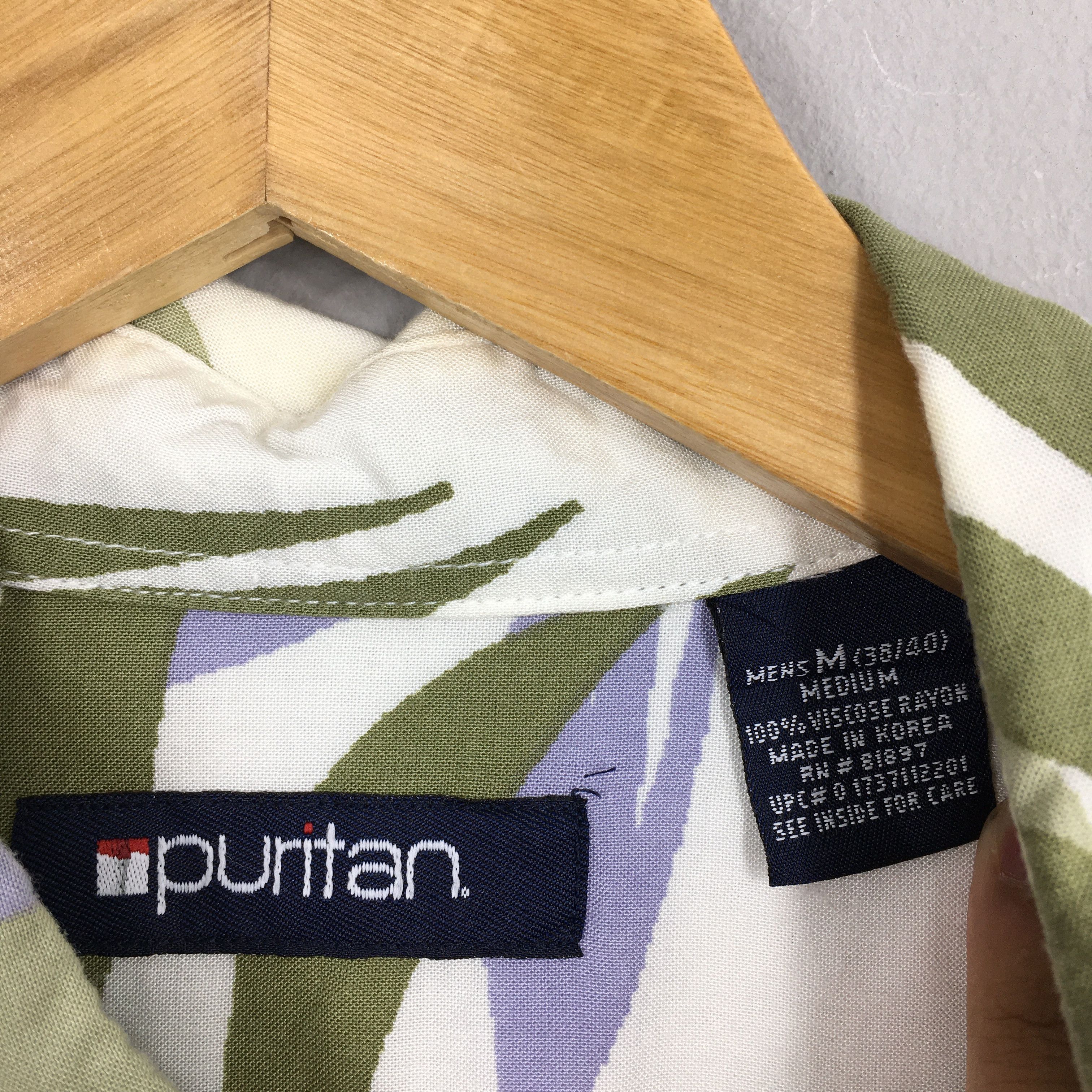 Vintage Vintage 90s Puritan Leaves Hawaii Aloha Rayon Shirts Medium Size US M / EU 48-50 / 2 - 5 Thumbnail