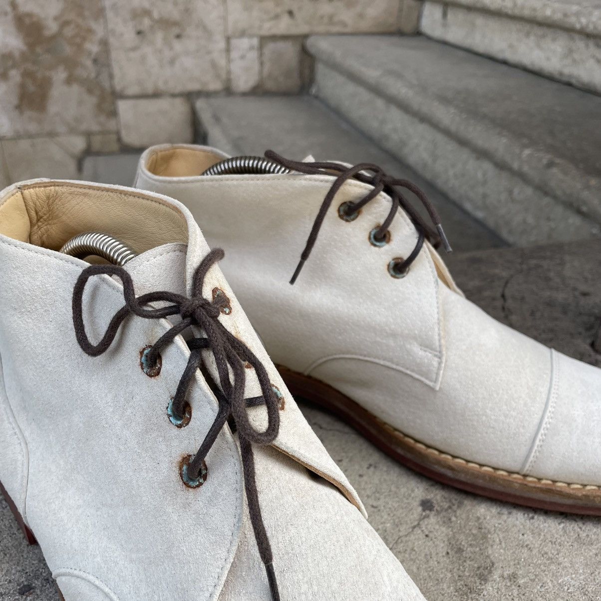 Balenciaga Balenciaga Cream White Suede Desert Boots Size US 11 / EU 44 - 9 Thumbnail