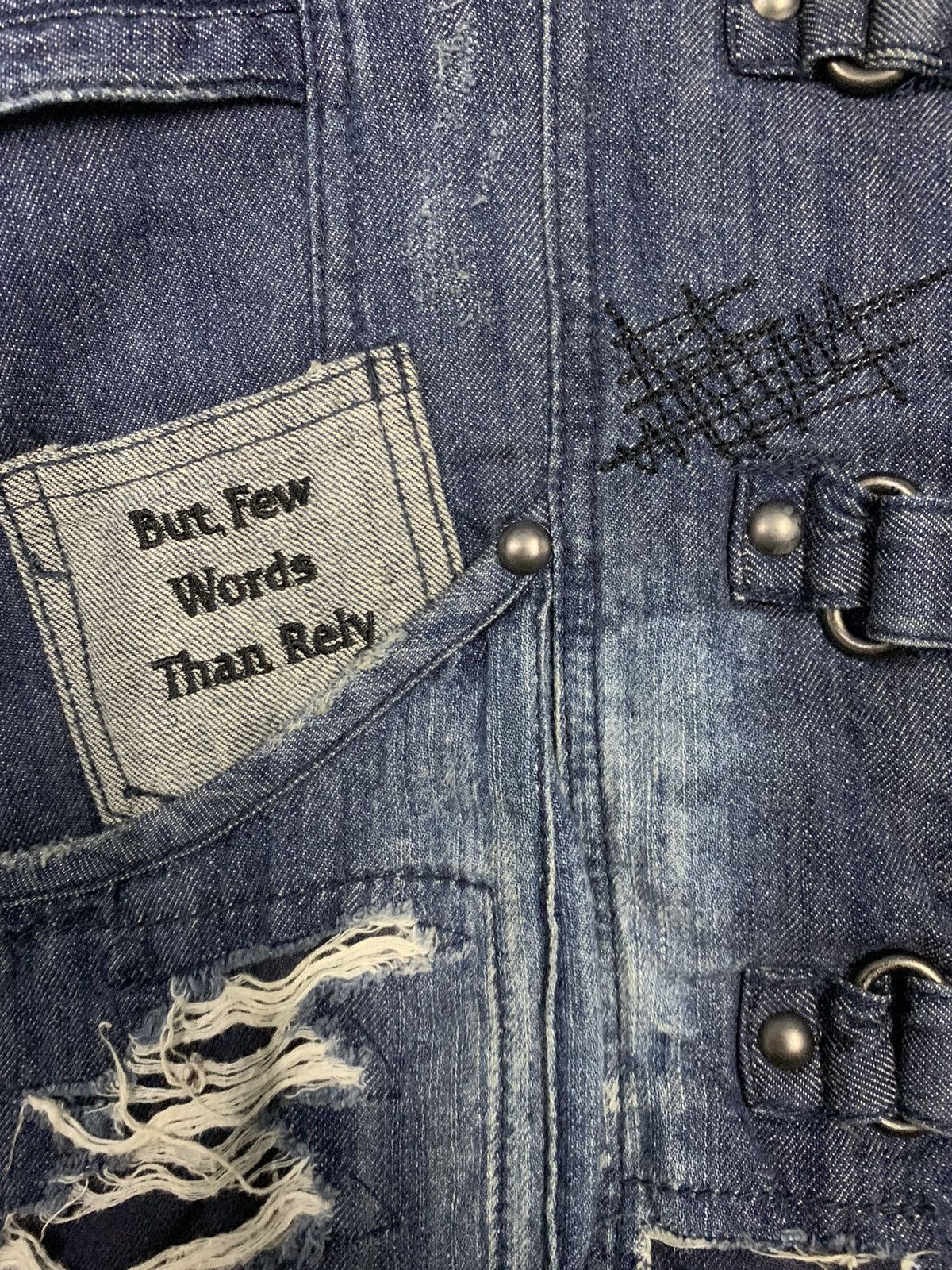 If Six Was Nine Japanese BACKS Faded Buckle Distressed Punk Denim Jacket Size US S / EU 44-46 / 1 - 9 Thumbnail