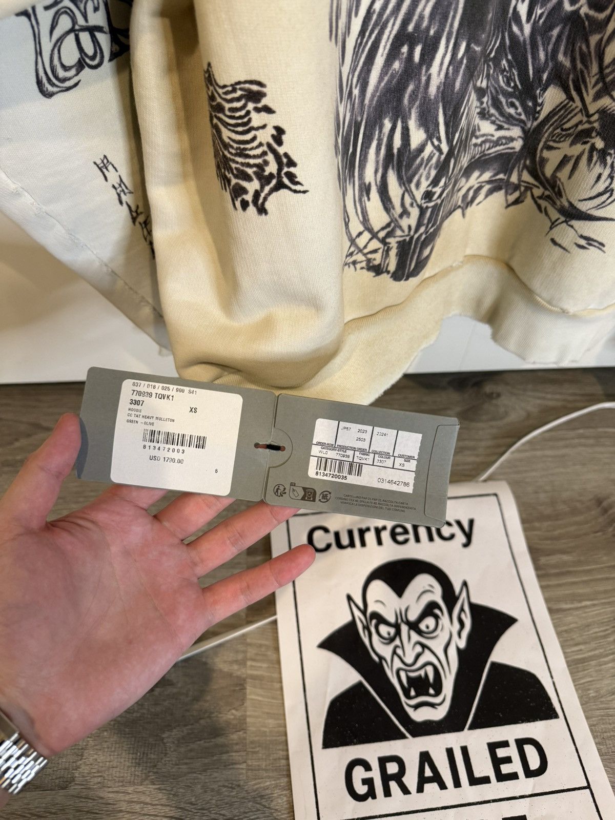 Balenciaga Balenciaga Tattoo Zip Up Hoodie Size US XS / EU 42 / 0 - 9 Thumbnail