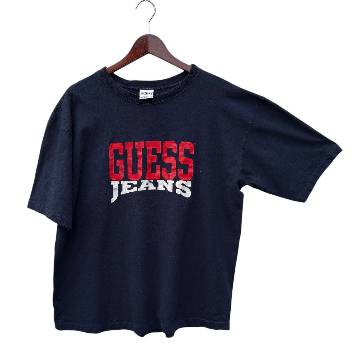 Guess Vintage Guess Jeans Usa Spellout Dark Blue Tee Size US M / EU 48-50 / 2 - 3 Thumbnail