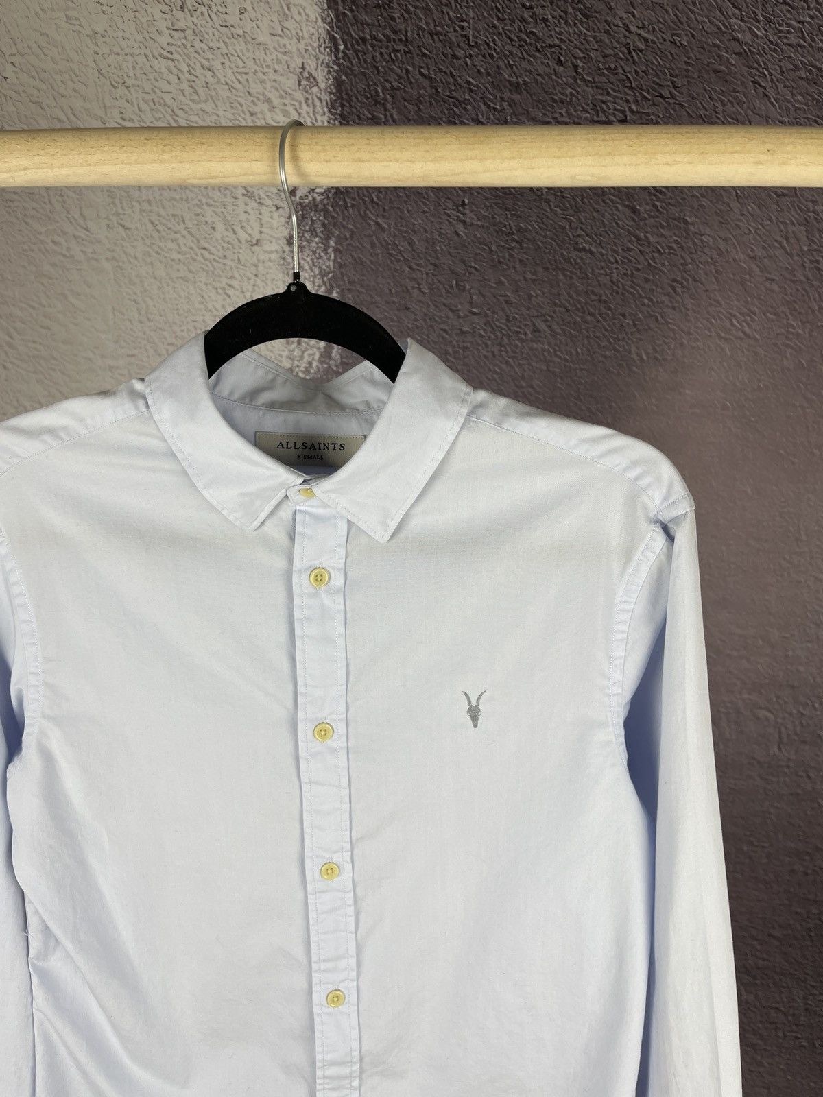 Allsaints Allsaints Riviera long sleeve blue basic classic shirt Size US XS / EU 42 / 0 - 6 Thumbnail