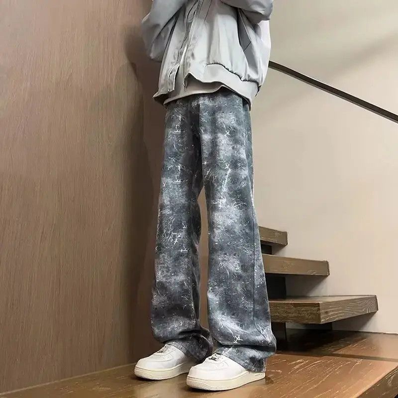 Japanese Brand Retro loose washed tie dye jeans Size US 32 / EU 48 - 6 Thumbnail