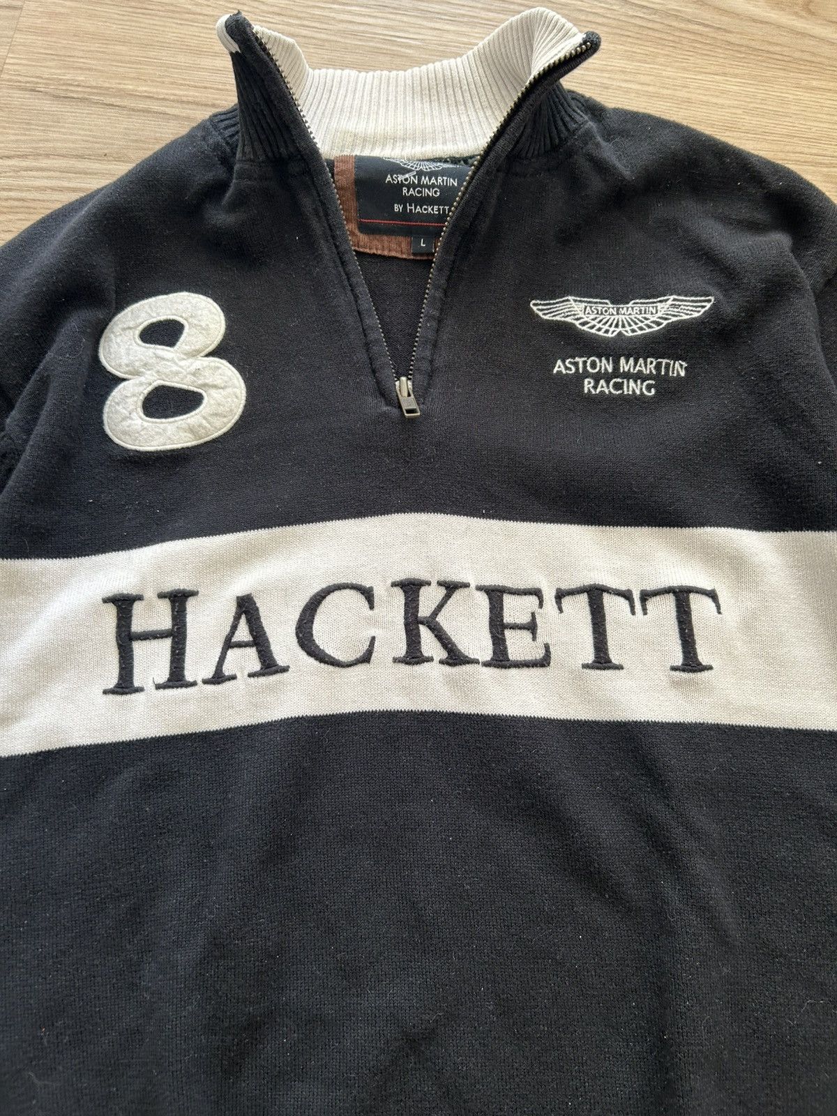 Hackett Hackett Aston Martin Quarter Zip F1 Racing Sweater Size US L / EU 52-54 / 3 - 2 Thumbnail