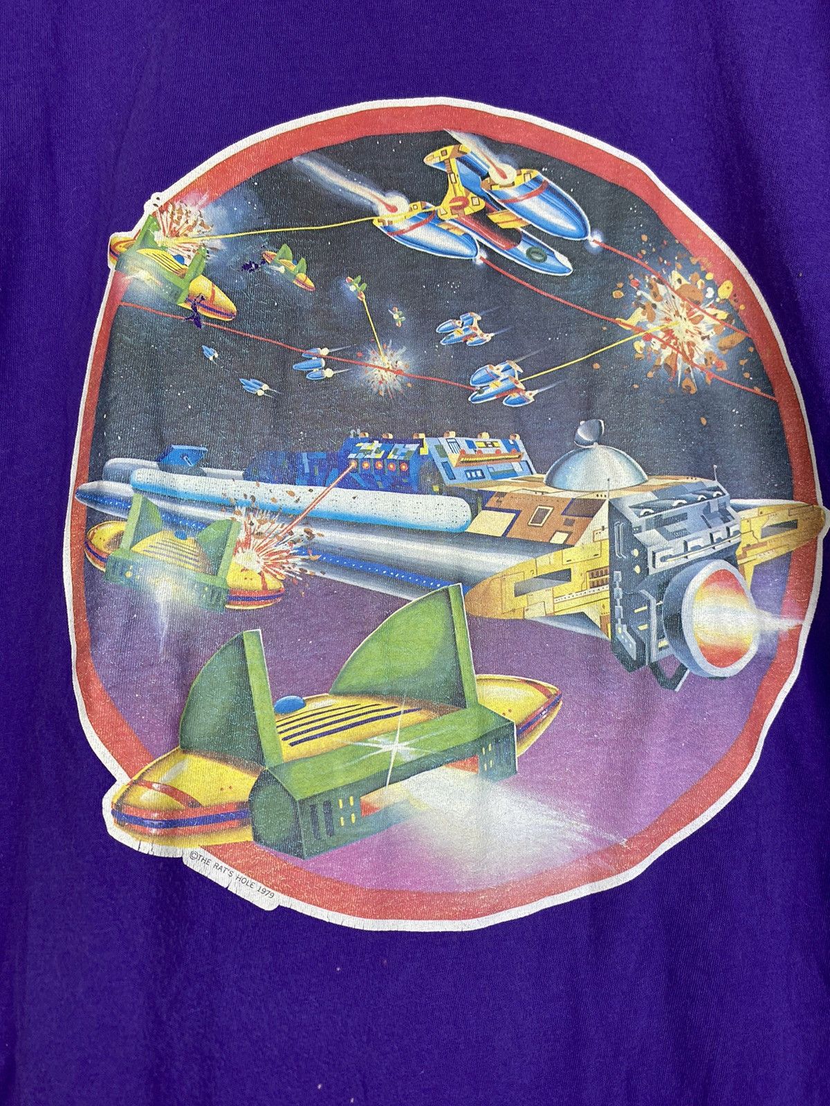 Vintage The Rats Hole 1979 Purple T shirt Tee Size US L / EU 52-54 / 3 - 2 Thumbnail