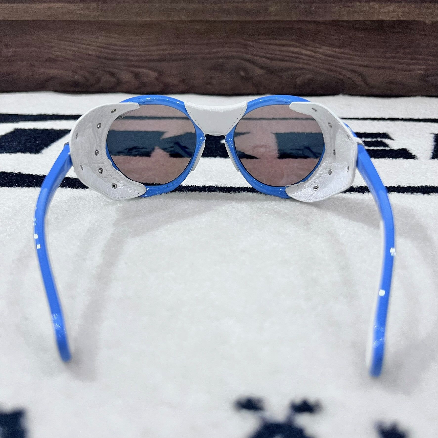 Moncler Moncler Sky Blue White Steradian Round Sunglasses Boutique Size ONE SIZE - 5 Thumbnail