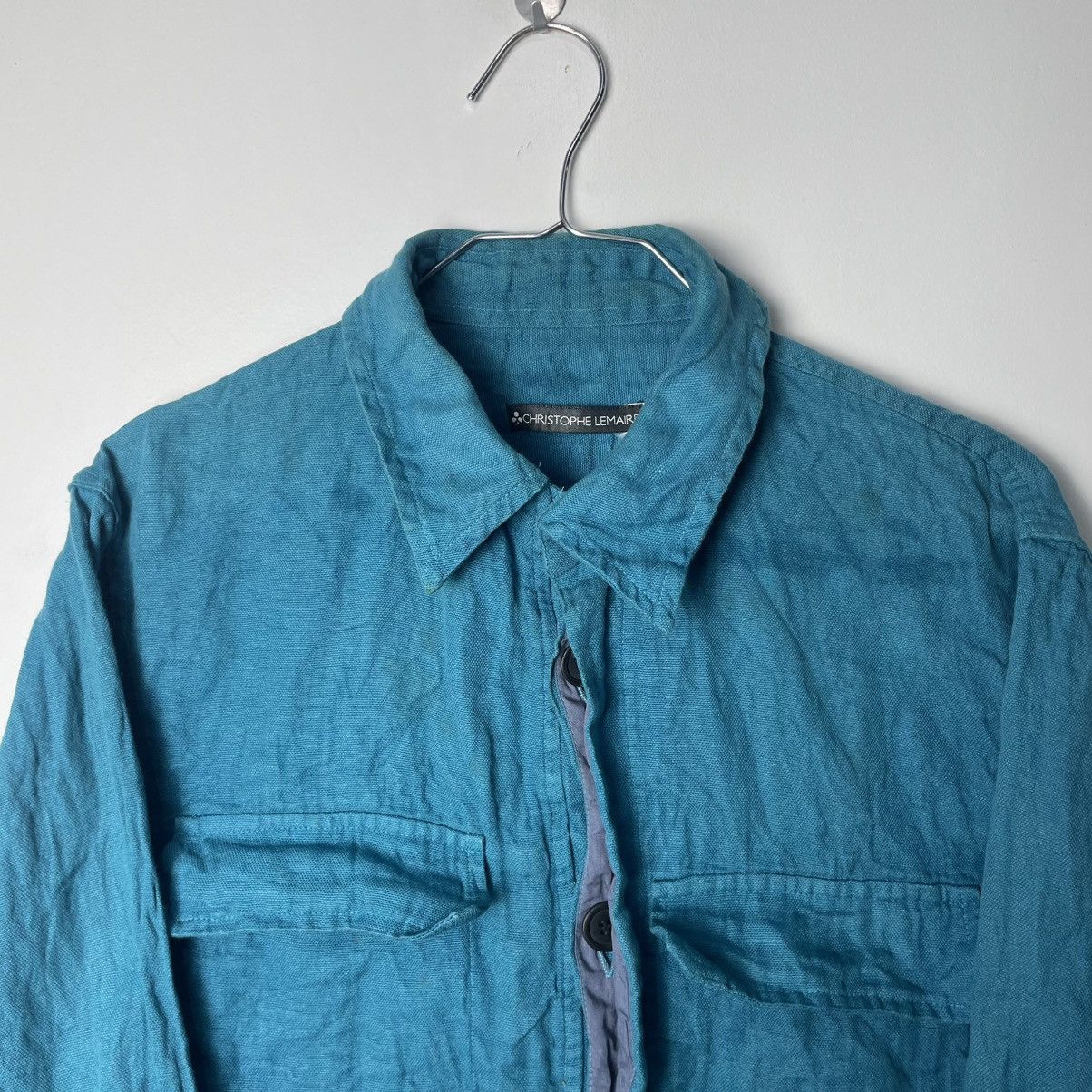 Christophe Lemaire Vintage Lemaire Teal Linen Shirt Size US M / EU 48-50 / 2 - 3 Thumbnail