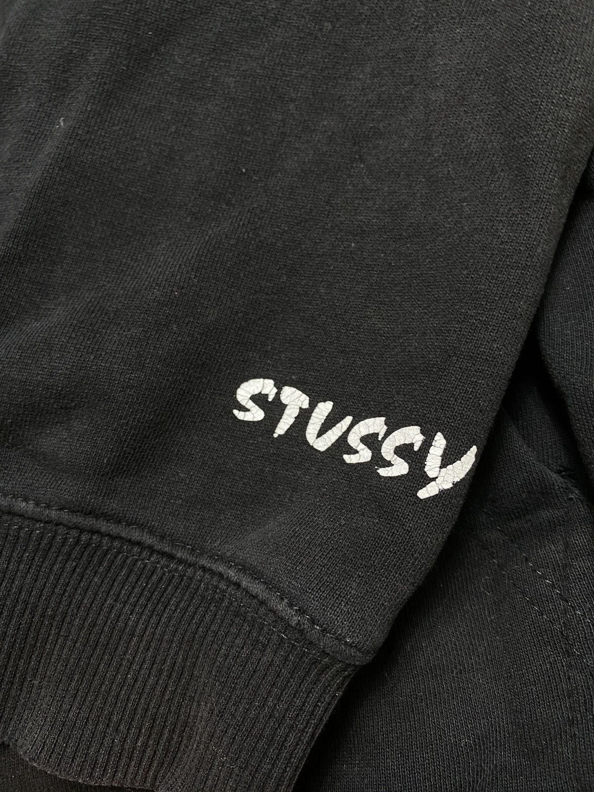 Stussy × Vintage Stussy black skate sweatshirt gorpcore streetwear Size US M / EU 48-50 / 2 - 3 Thumbnail