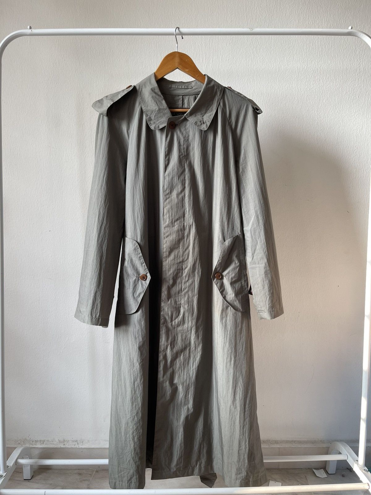 Burberry Vintage Burberry Nylon Long Coat b2 Size US L / EU 52-54 / 3 - 4 Thumbnail