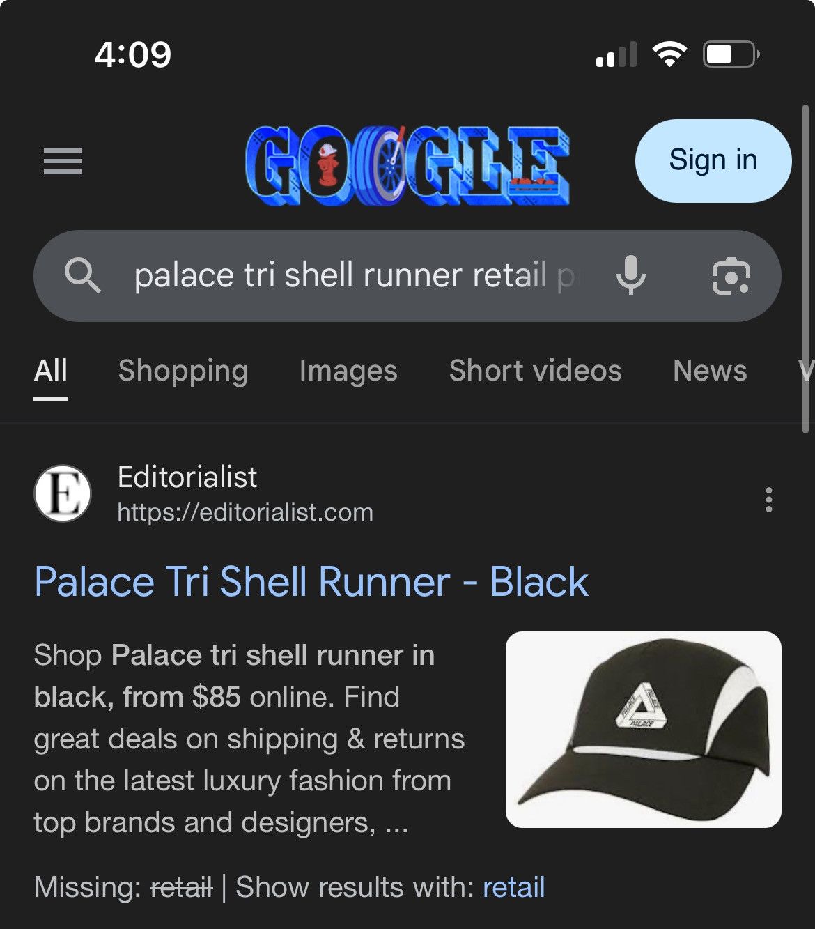 Palace Palace tri shell runner Size ONE SIZE - 6 Thumbnail