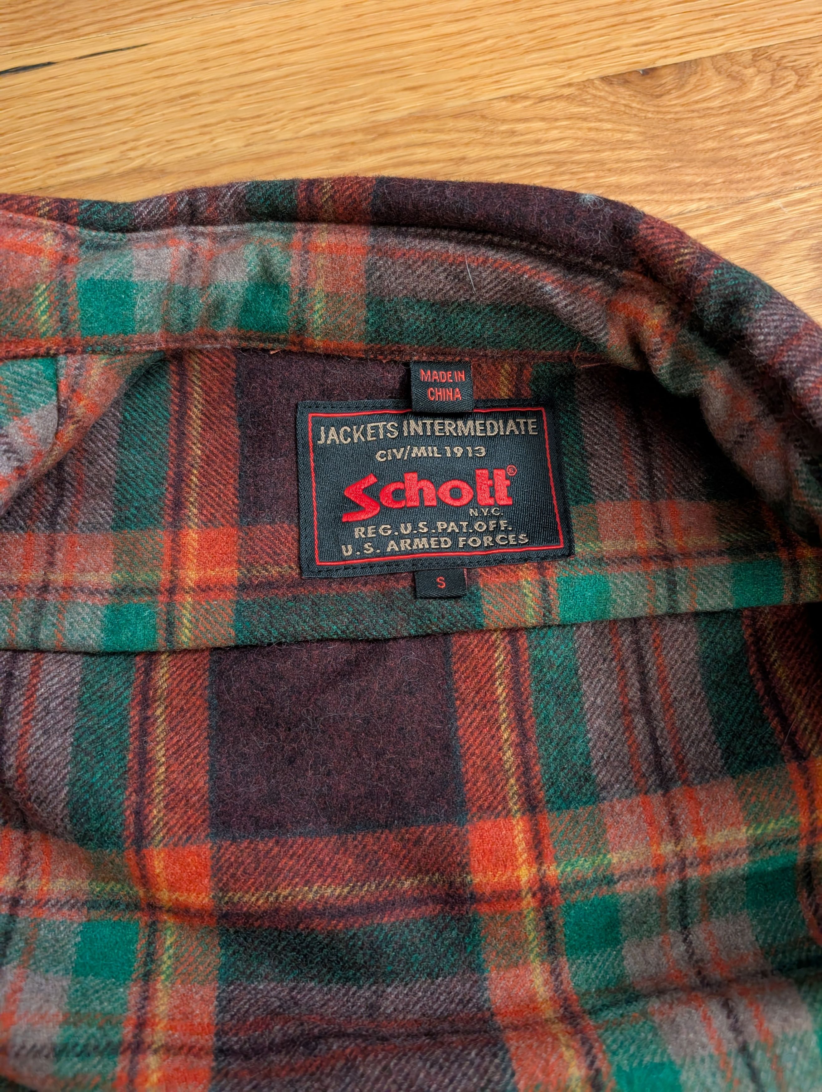 Schott Schott Men's Plaid Overshirt Size US S / EU 44-46 / 1 - 3 Thumbnail