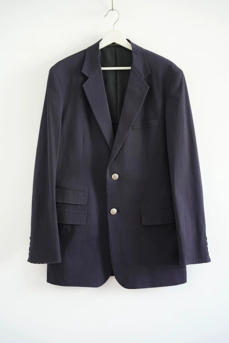 Yohji Yamamoto Yohji Yamamoto Yohji Yamamoto Striped Sleeve Blazer Jacket Size US M / EU 48-50 / 2 - 2 Thumbnail
