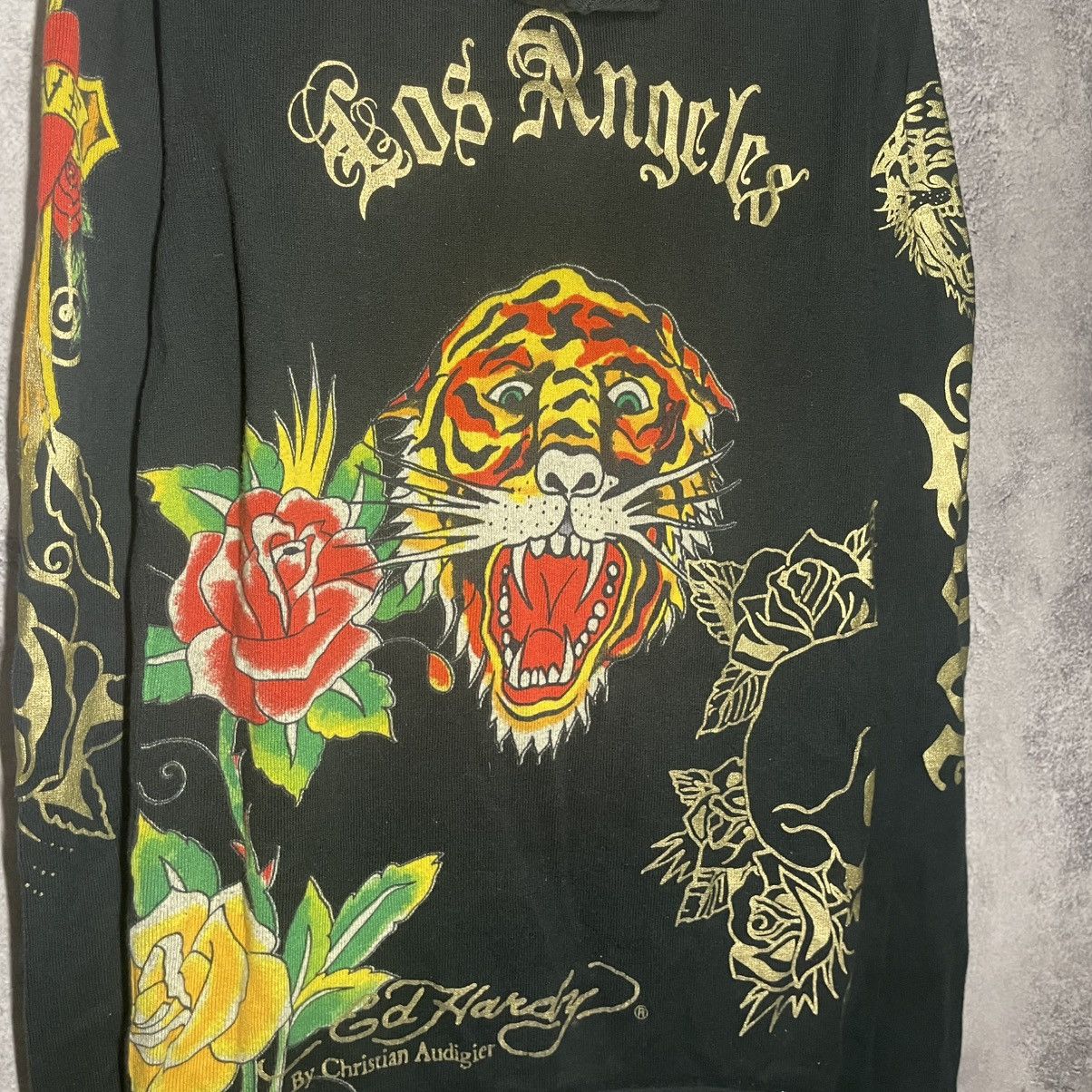 Christian Audigier × Ed Hardy × Vintage Vintage Ed Hardy by Christian Audigier Hoodie Y2K Size M / US 6-8 / IT 42-44 - 7 Thumbnail