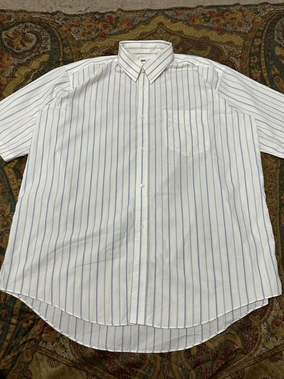 Issey Miyake 1990 - Issey Miyake Design Studio Vertical Stripe Shirt Size US XL / EU 56 / 4 - 2 Thumbnail