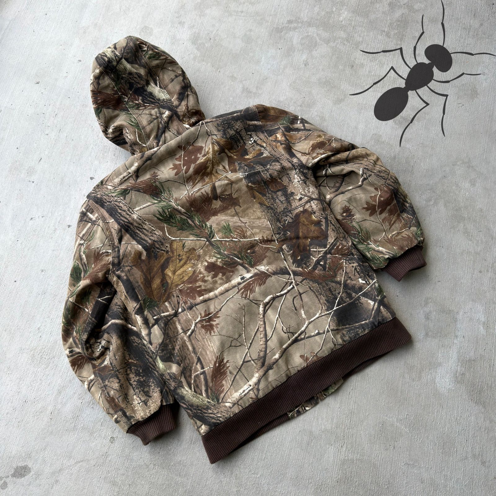 Carhartt × Vintage Carhartt YOUTH realtree camo hooded work wear jacket Size US XS / EU 42 / 0 - 6 Thumbnail