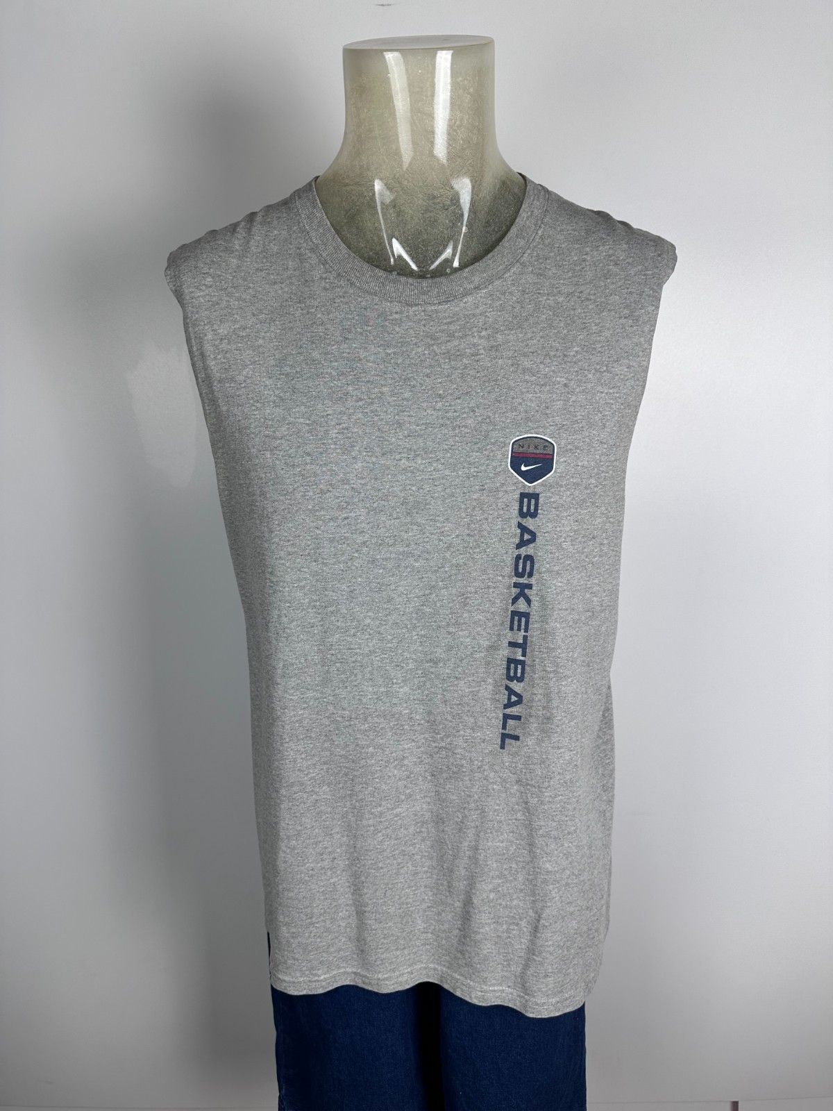Nike Vintage Nike Basketball Swoosh Logo Gray Jersey T-Shirt USA Size US M / EU 48-50 / 2 - 1 Thumbnail