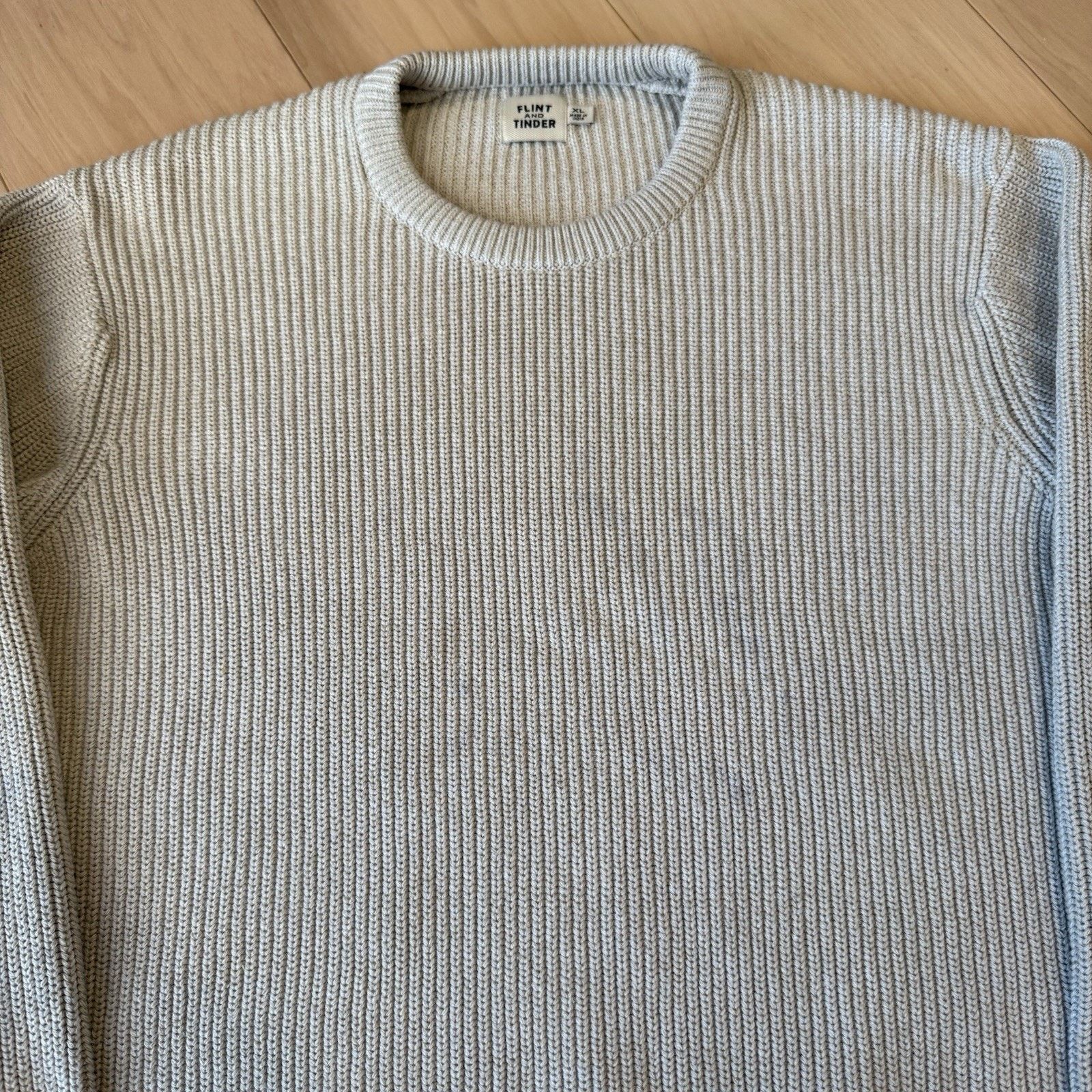 Flint And Tinder Flint and Tinder Bolinas Sweater XL Beige Casual Minimalist Size US XL / EU 56 / 4 - 3 Thumbnail