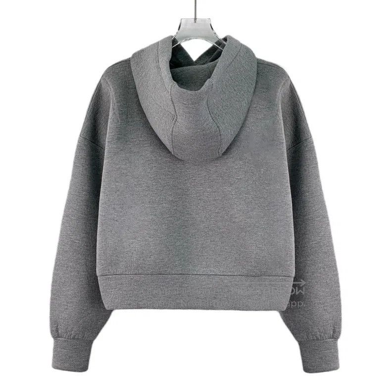 Gucci Gucci Grey logo letter embroidery hooded long-sleeved swea Size XXS / US 00 / IT 34 - 2 Thumbnail