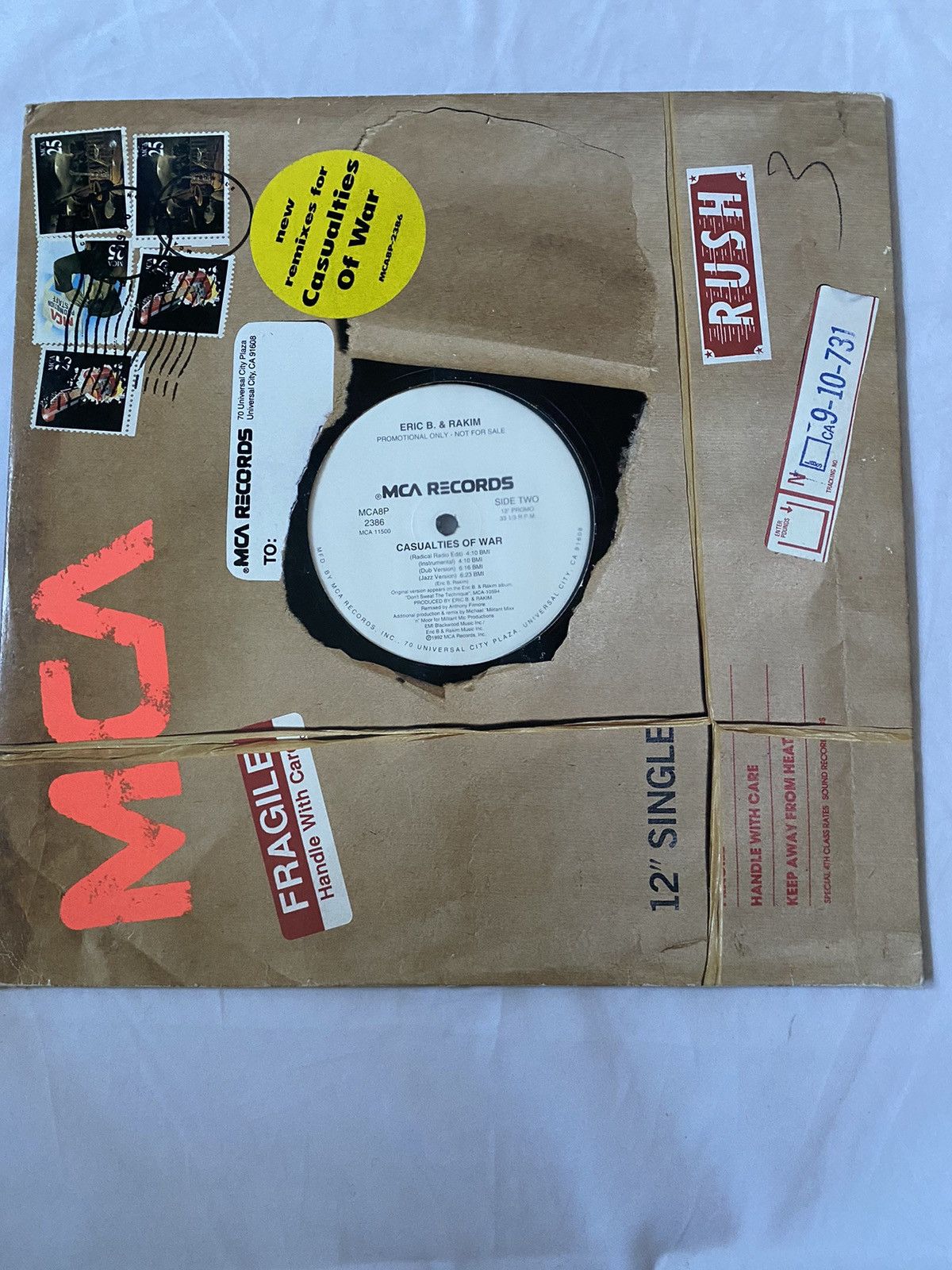 Rap Tees Vintage Eric B and Rakim vinyl record run DMC beastie boys Size ONE SIZE - 1 Thumbnail