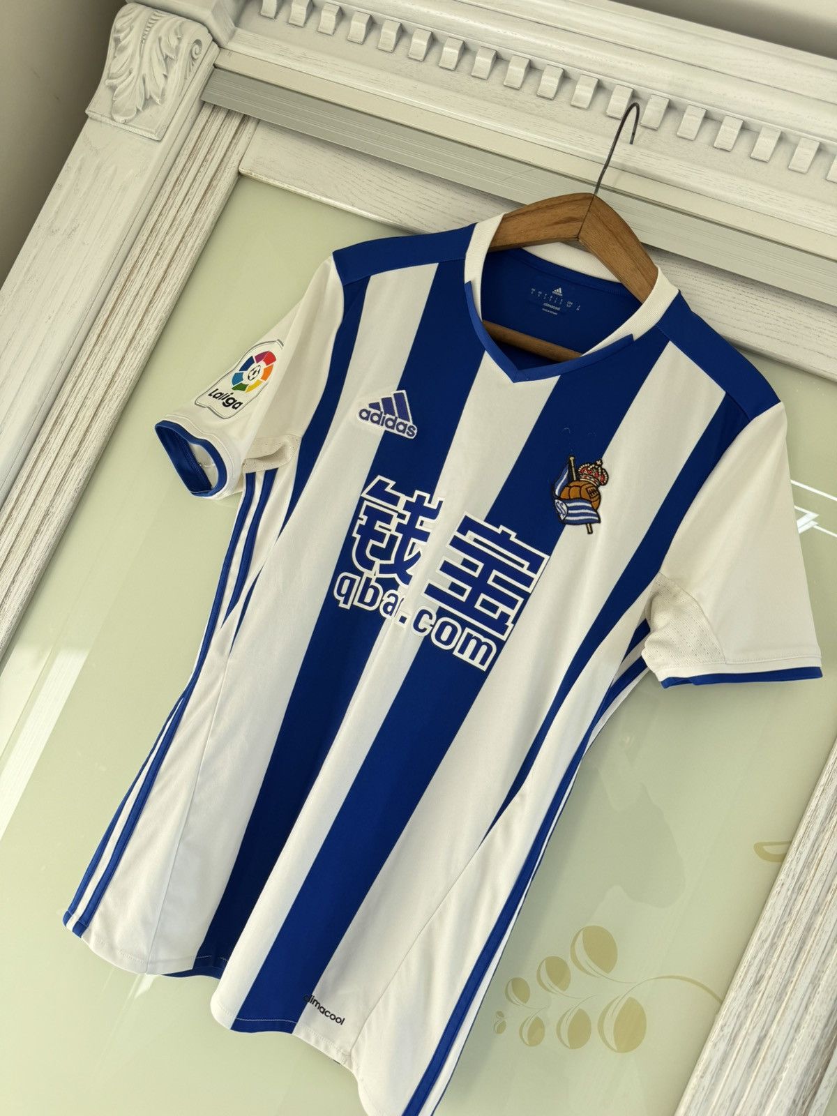 Adidas Real Sociedad 2016-2017 Home Soccer Jersey Football Kit Size US S / EU 44-46 / 1 - 3 Thumbnail