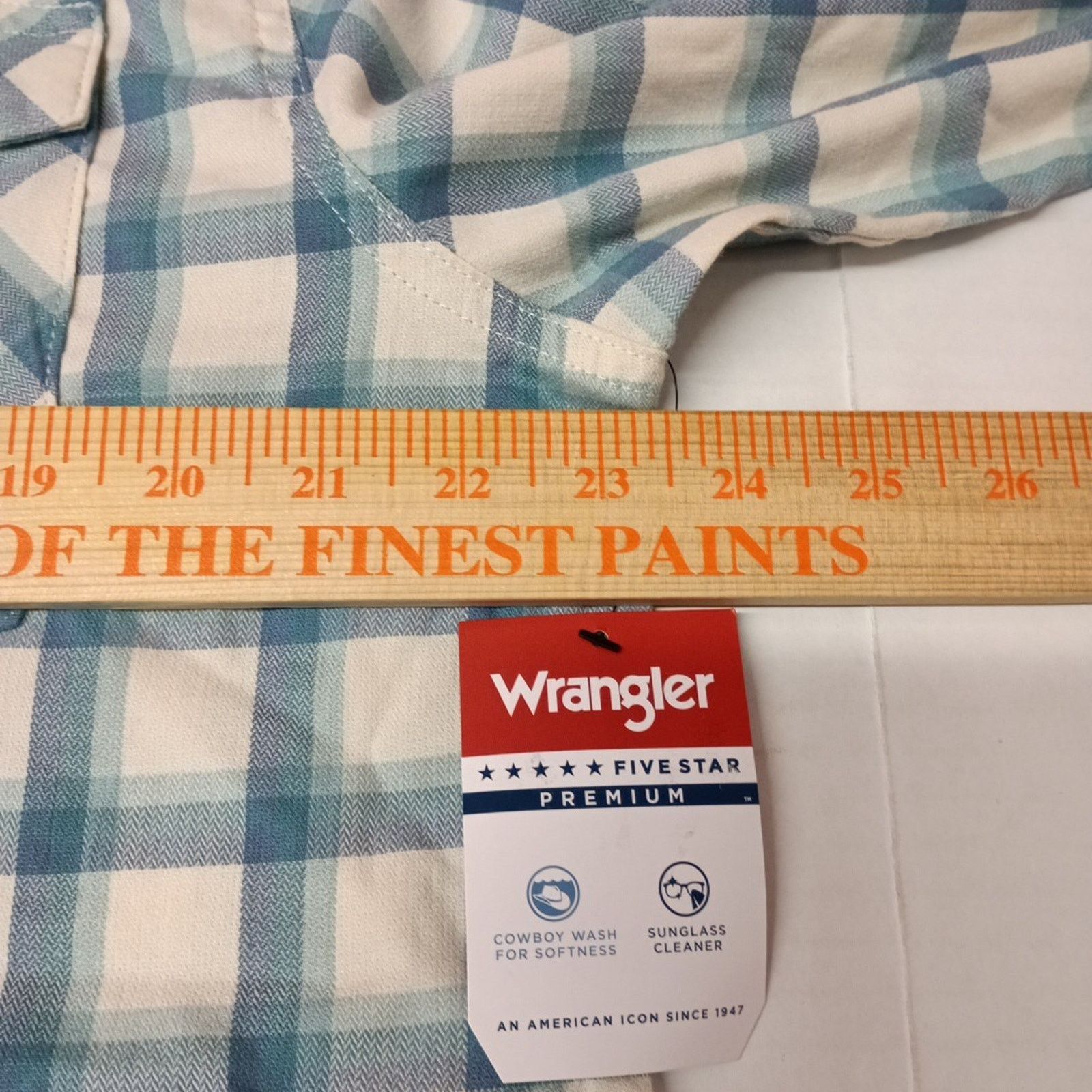Wrangler Wrangler Cowboy Wash Twill Shirt Men's L Nile Blue Checkered Size US L / EU 52-54 / 3 - 5 Thumbnail