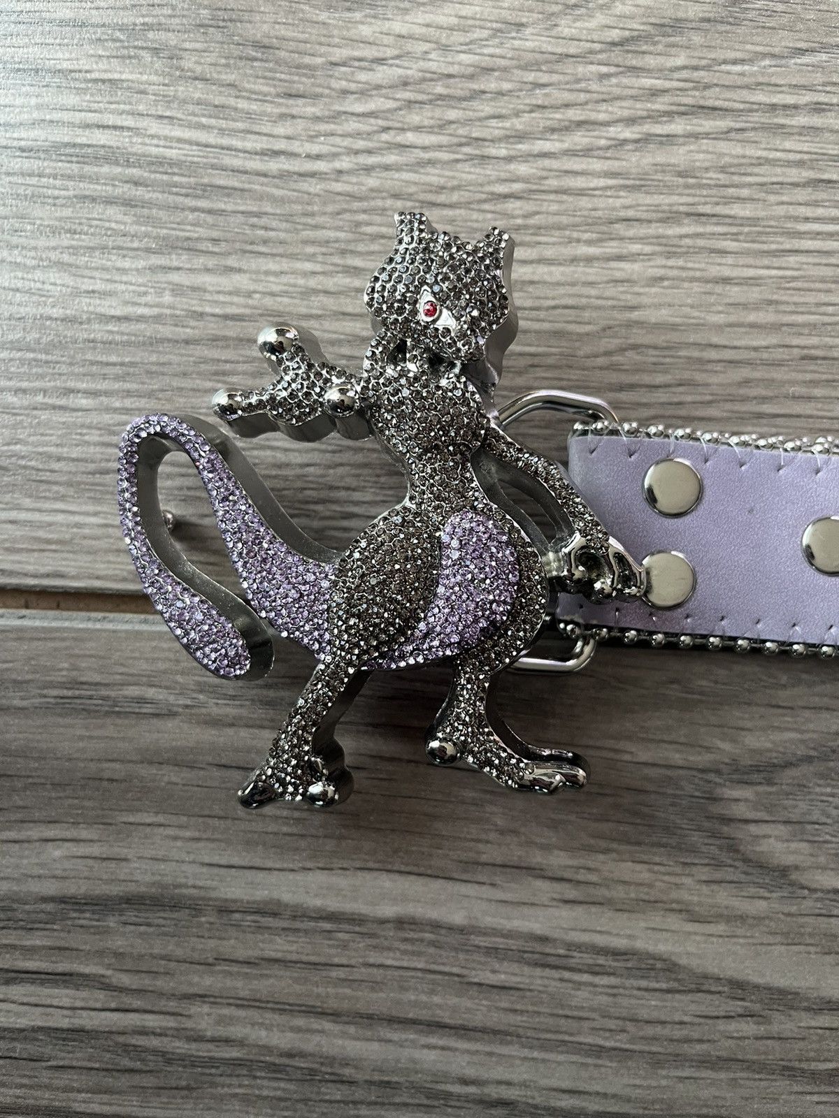 Hot Pokemon Mewtwo Rhinestone Belt