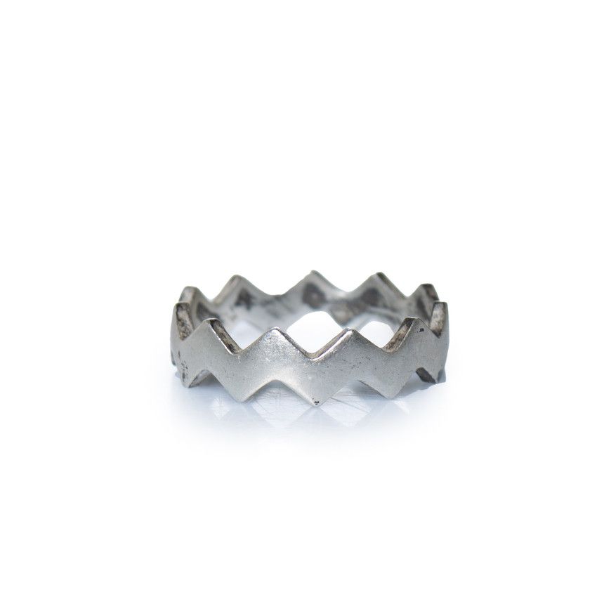 Mikia Mikia, silver zig zag ring Size ONE SIZE - 4 Thumbnail
